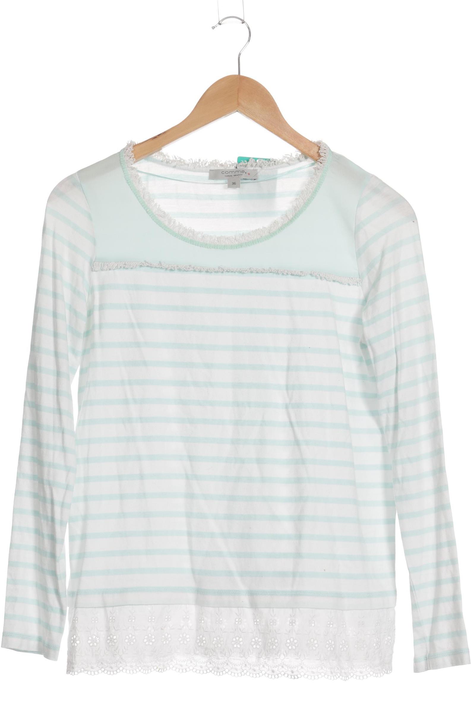 

Comma Damen Langarmshirt, weiß, Gr. 36