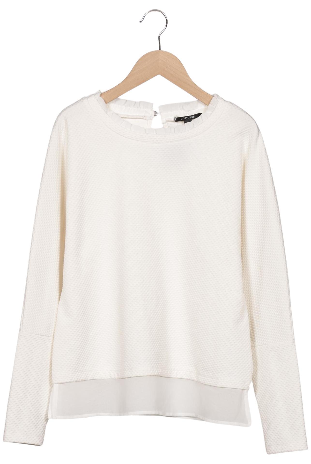 

Comma Damen Langarmshirt, cremeweiß, Gr. 36