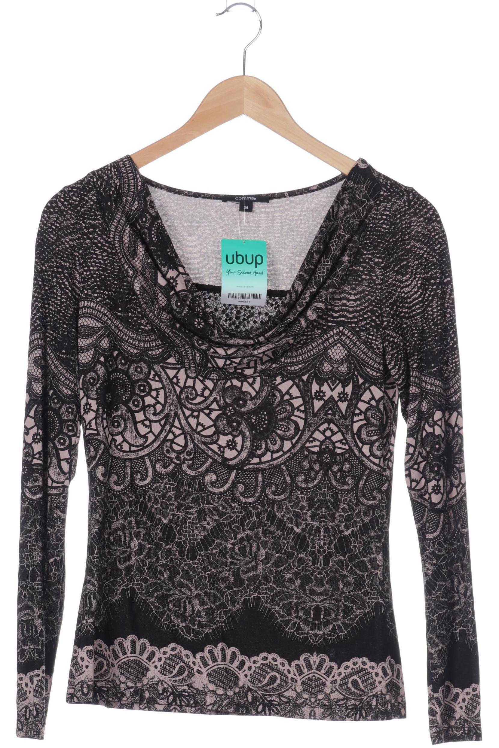 

Comma Damen Langarmshirt, schwarz, Gr. 34