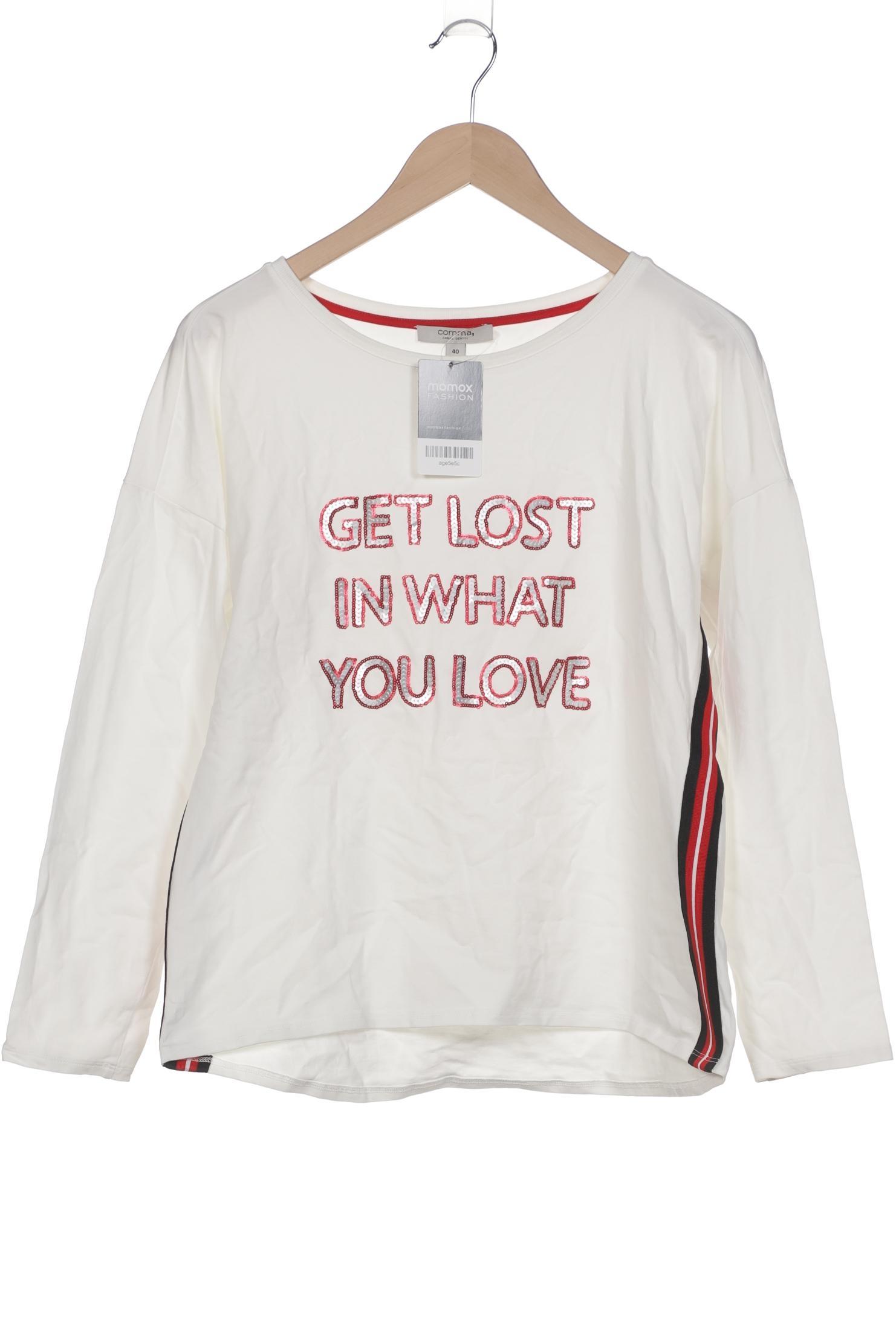 

Comma Damen Langarmshirt, cremeweiß, Gr. 40