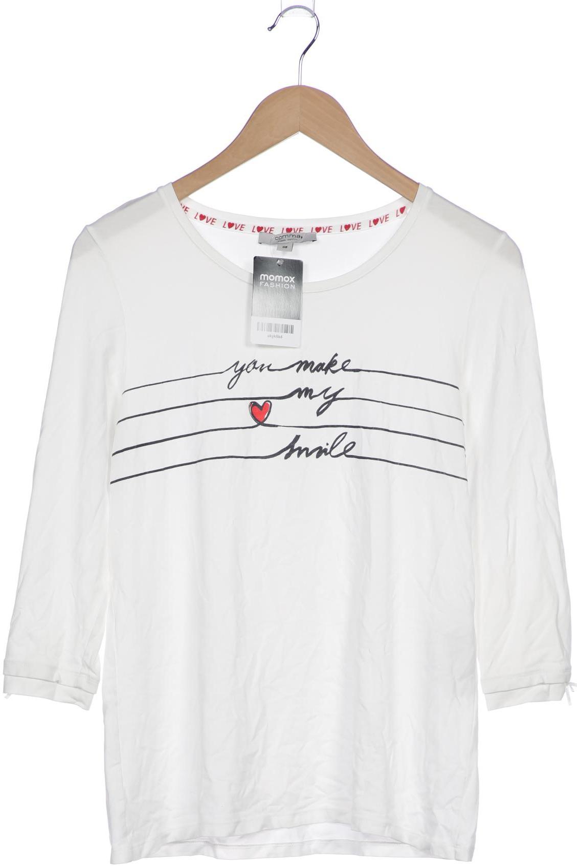 

Comma Damen Langarmshirt, weiß, Gr. 38