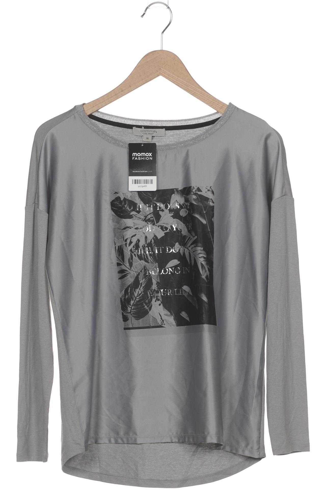 

Comma Damen Langarmshirt, grau, Gr. 36