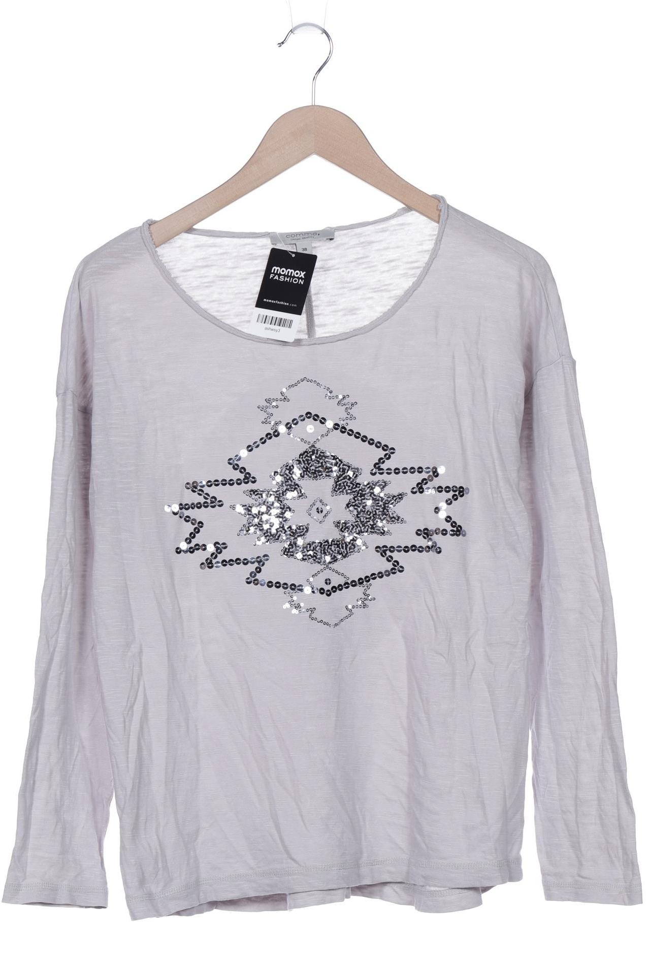 

Comma Damen Langarmshirt, grau, Gr. 38