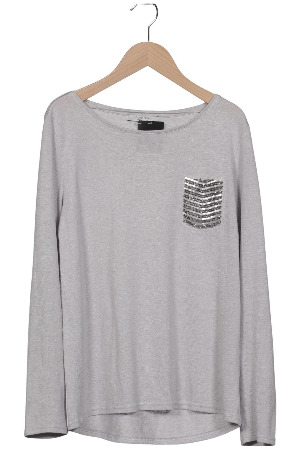 

Comma Damen Langarmshirt, grau, Gr. 38