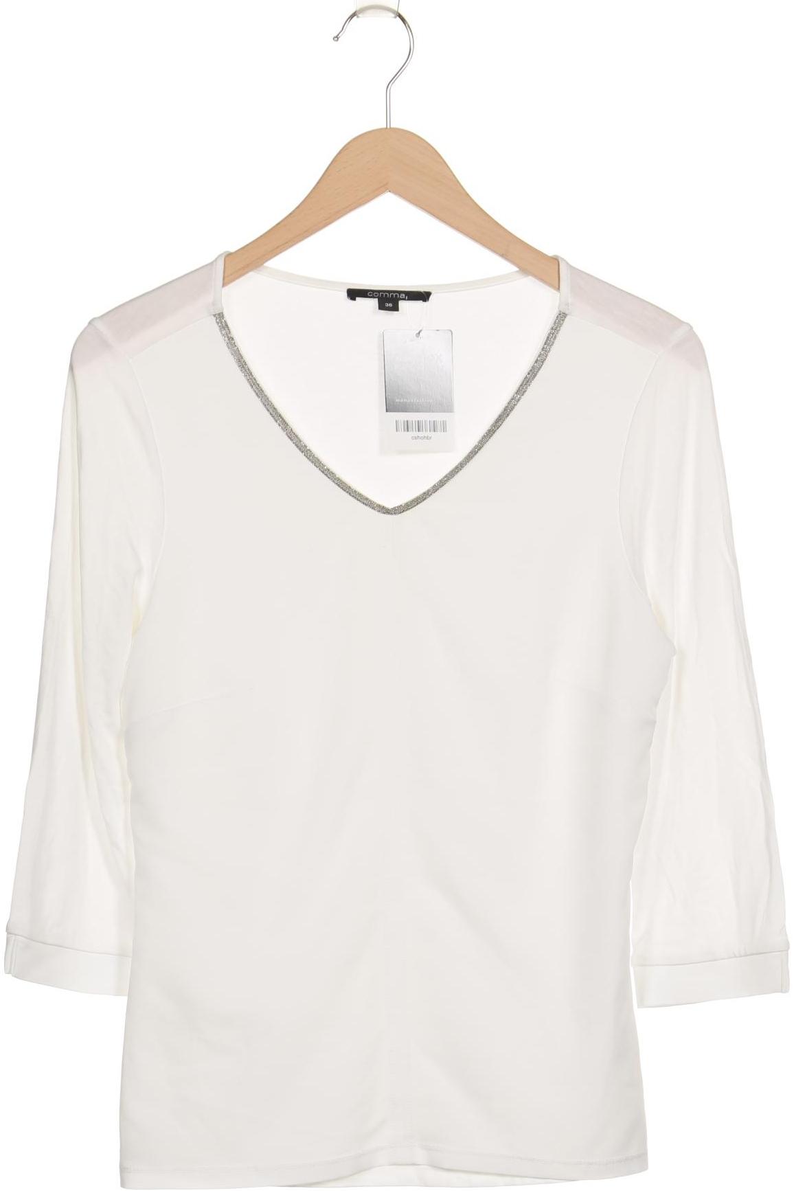

Comma Damen Langarmshirt, weiß, Gr. 36