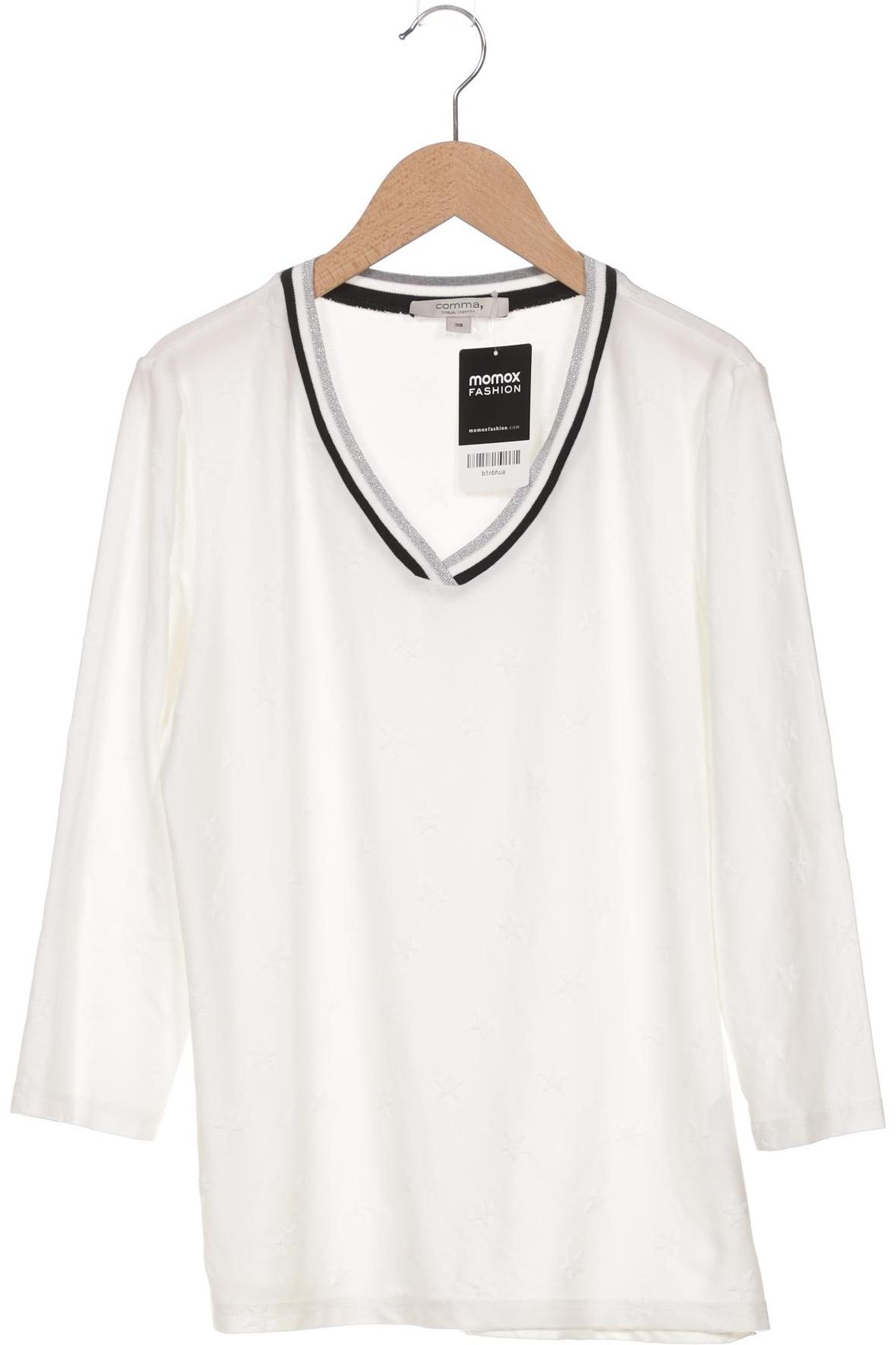 

Comma Damen Langarmshirt, weiß, Gr. 38