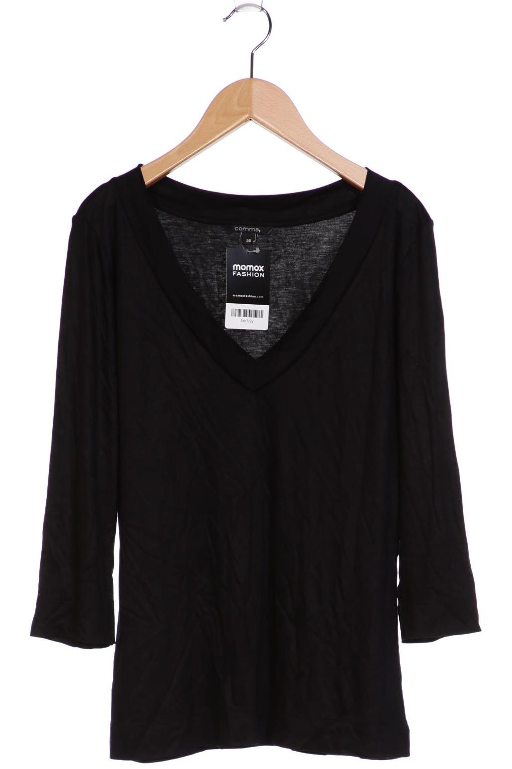 

Comma Damen Langarmshirt, schwarz, Gr. 36