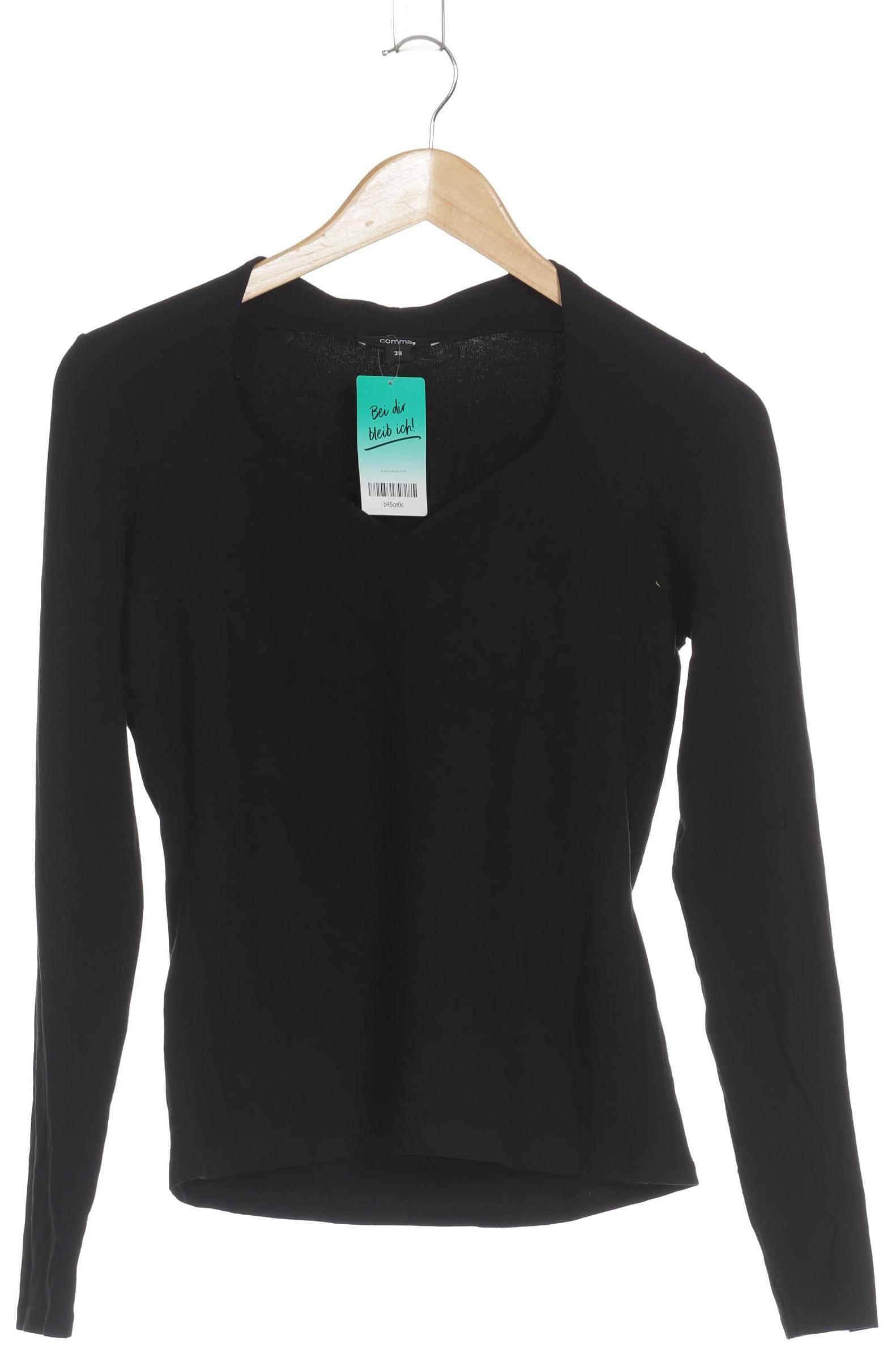 

Comma Damen Langarmshirt, schwarz, Gr. 38