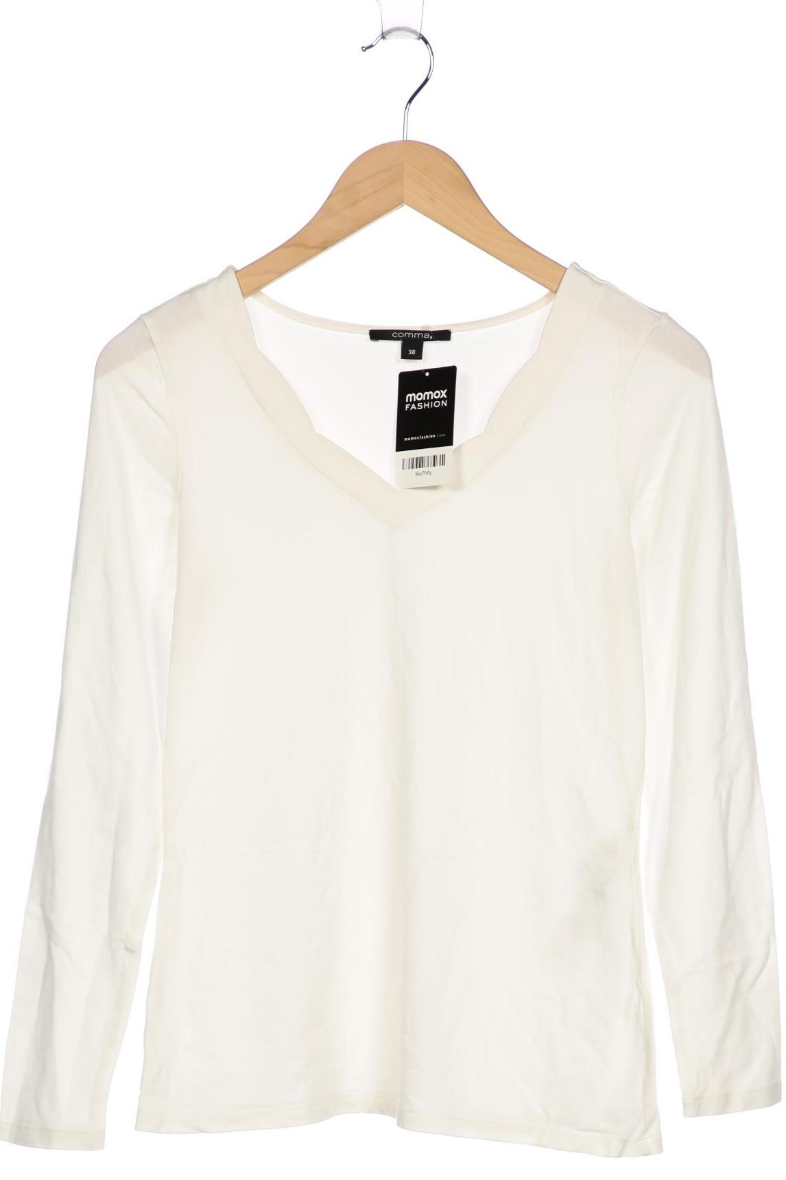 

Comma Damen Langarmshirt, weiß, Gr. 38