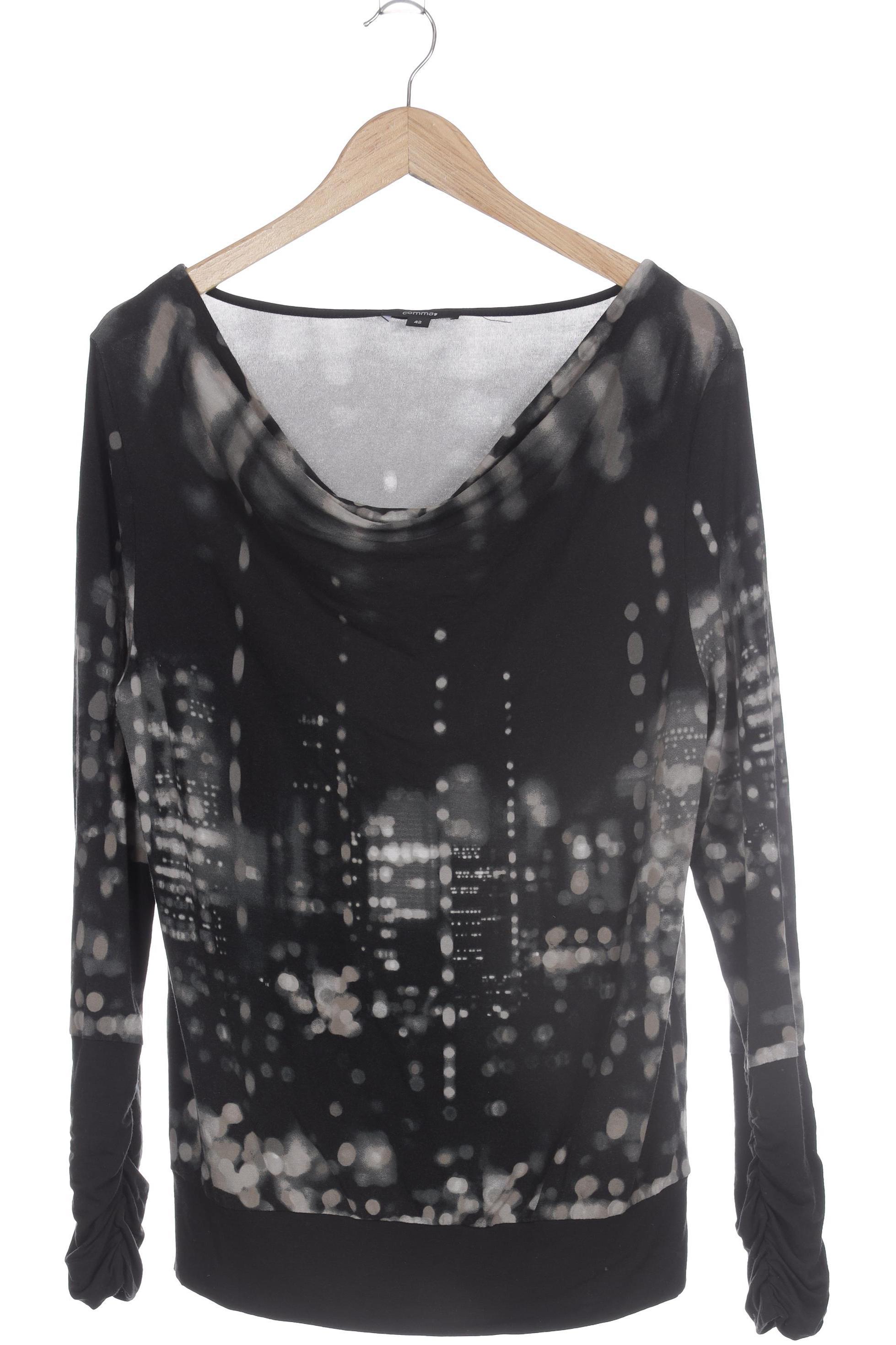 

Comma Damen Langarmshirt, schwarz, Gr. 42