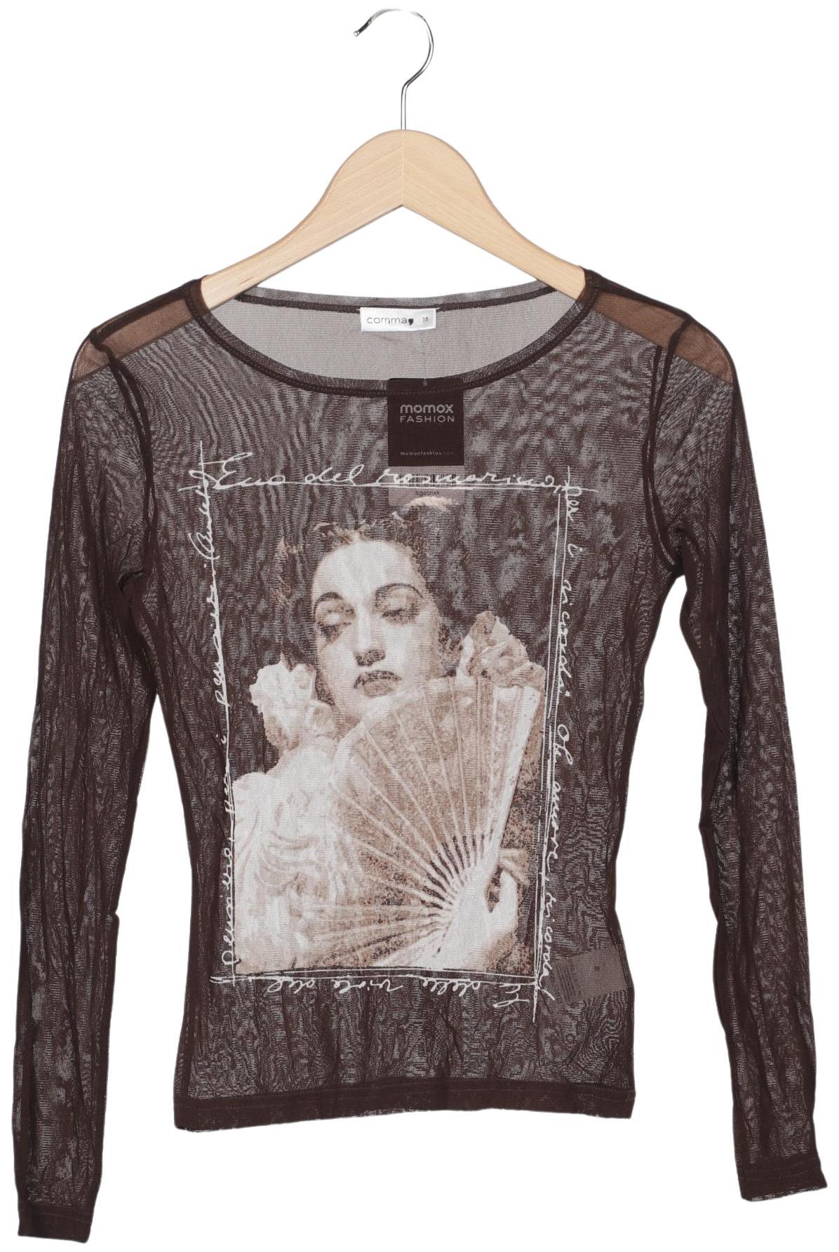 

Comma Damen Langarmshirt, braun, Gr. 36