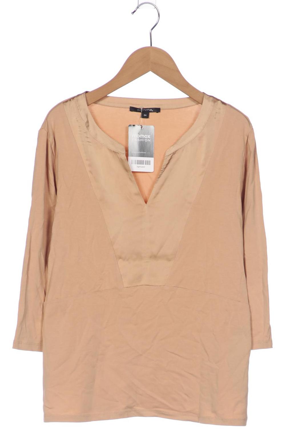 

Comma Damen Langarmshirt, beige, Gr. 34