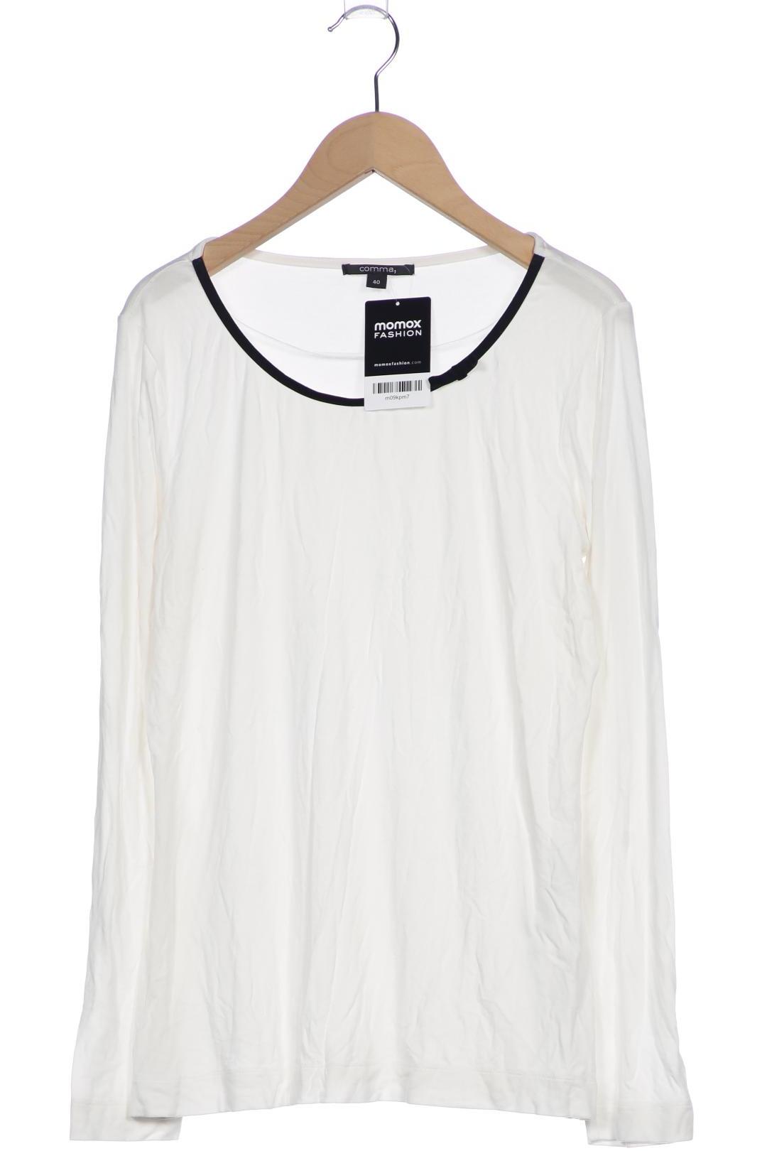 

Comma Damen Langarmshirt, weiß, Gr. 40