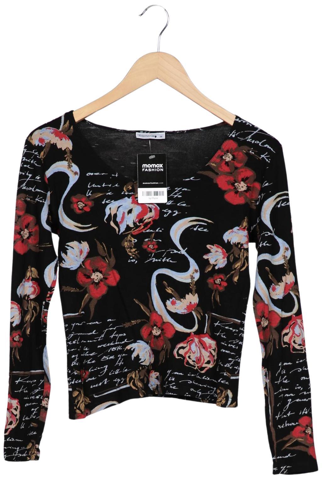 

Comma Damen Langarmshirt, schwarz, Gr. 38