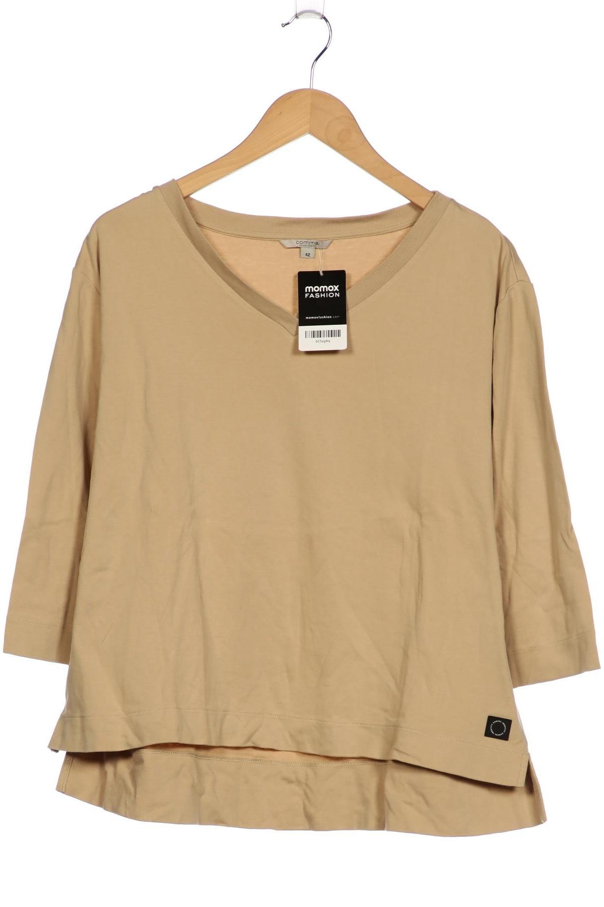 

Comma Damen Langarmshirt, beige, Gr. 42