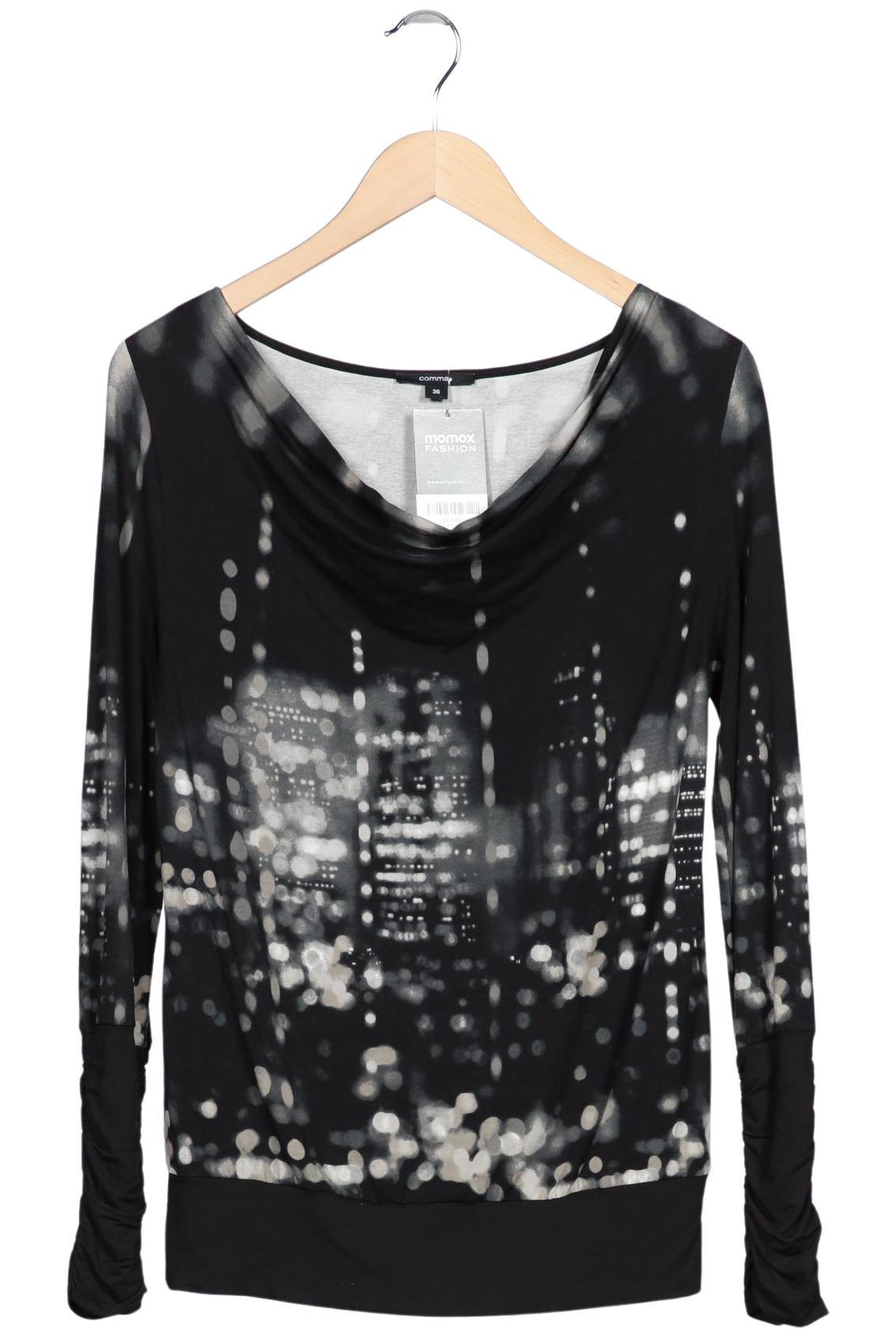 

Comma Damen Langarmshirt, schwarz, Gr. 36