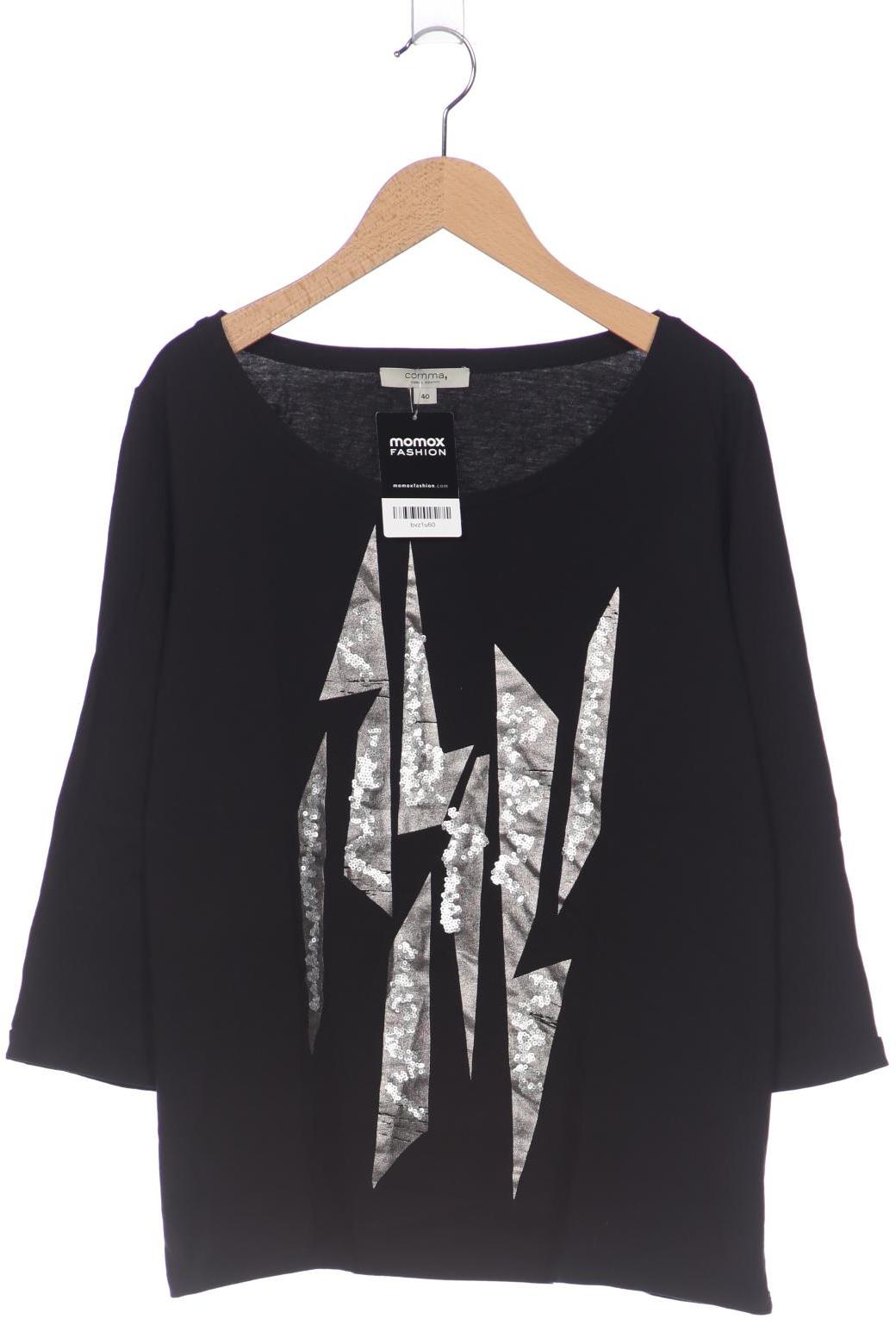 

Comma Damen Langarmshirt, schwarz, Gr. 40