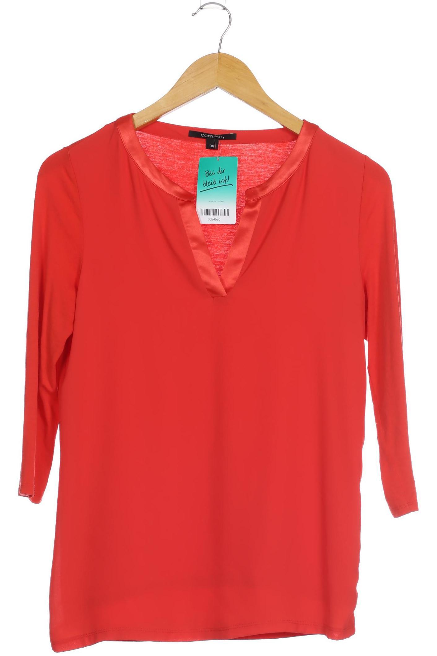 

Comma Damen Langarmshirt, rot, Gr. 34