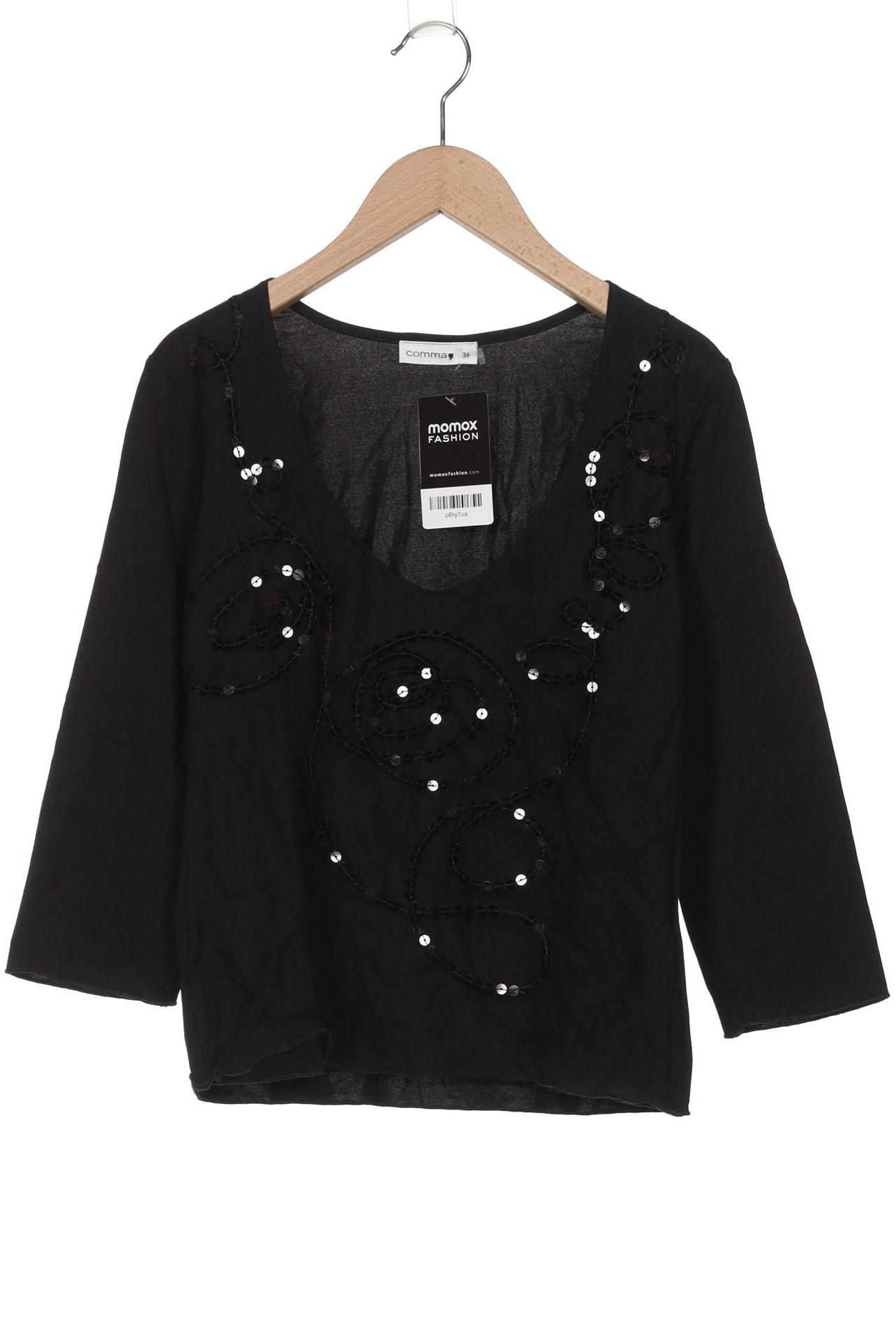 

Comma Damen Langarmshirt, schwarz, Gr. 36