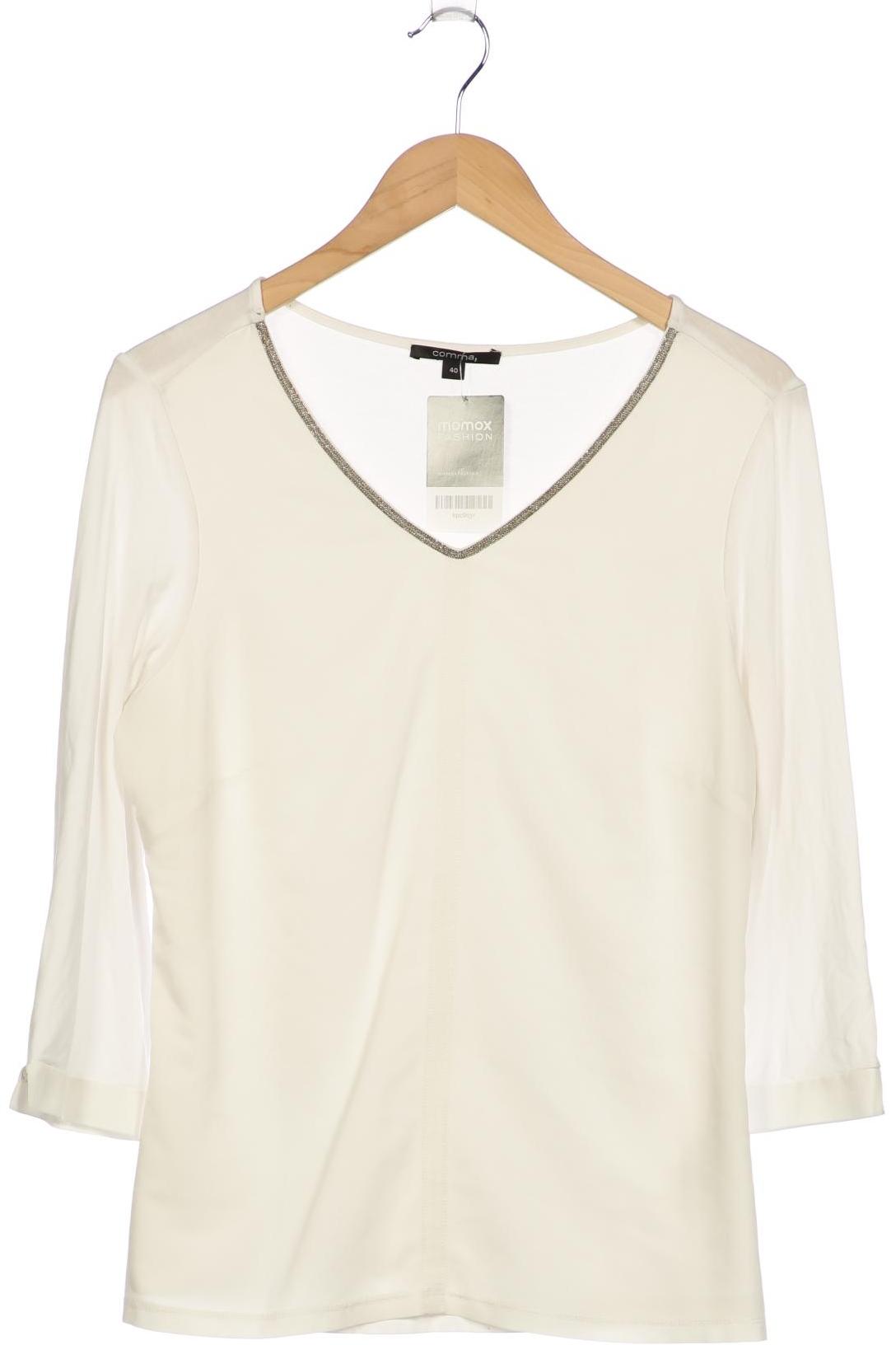 

Comma Damen Langarmshirt, weiß, Gr. 40