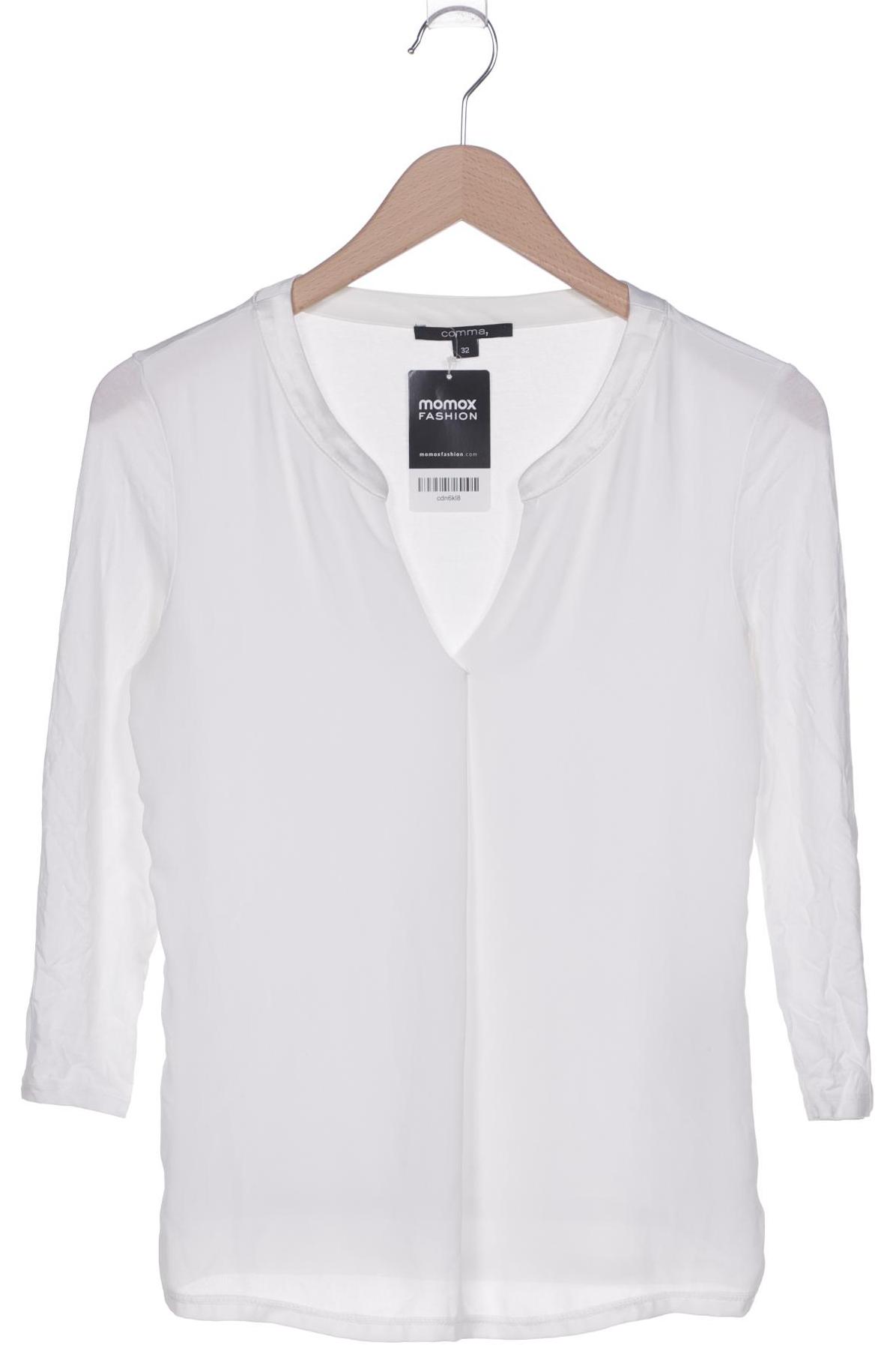 

Comma Damen Langarmshirt, weiß, Gr. 32