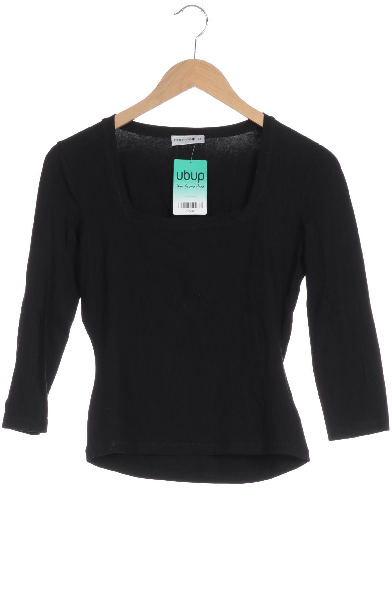 

Comma Damen Langarmshirt, schwarz, Gr. 36