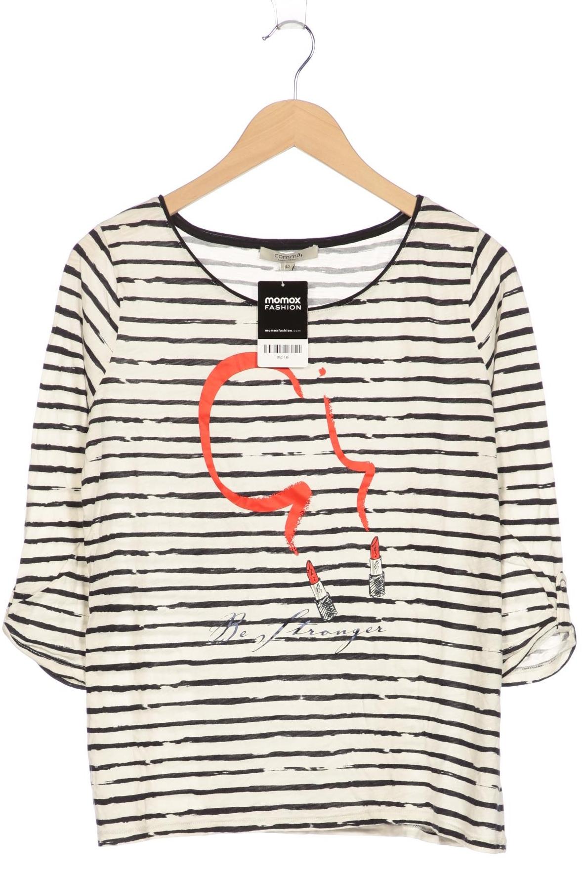 

Comma Damen Langarmshirt, weiß, Gr. 40