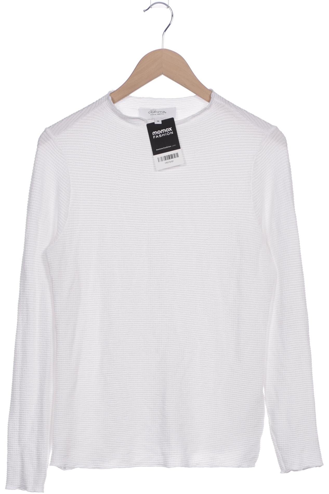 

Comma Damen Langarmshirt, weiß, Gr. 38