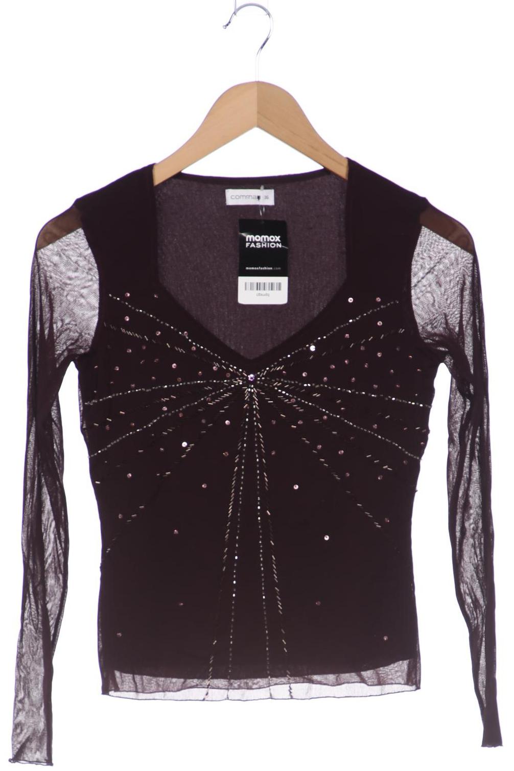 

Comma Damen Langarmshirt, bordeaux, Gr. 36