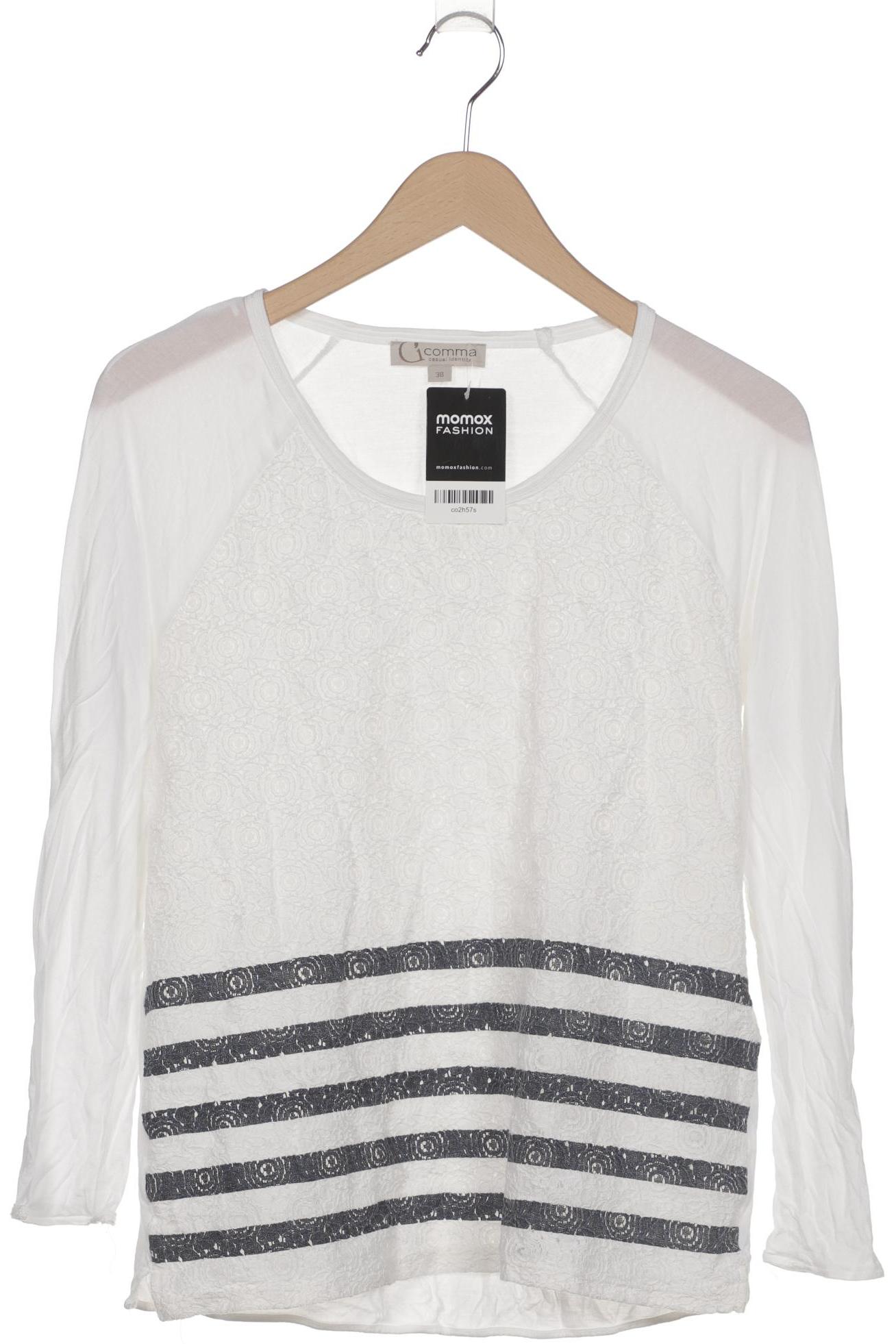 

Comma Damen Langarmshirt, weiß, Gr. 38