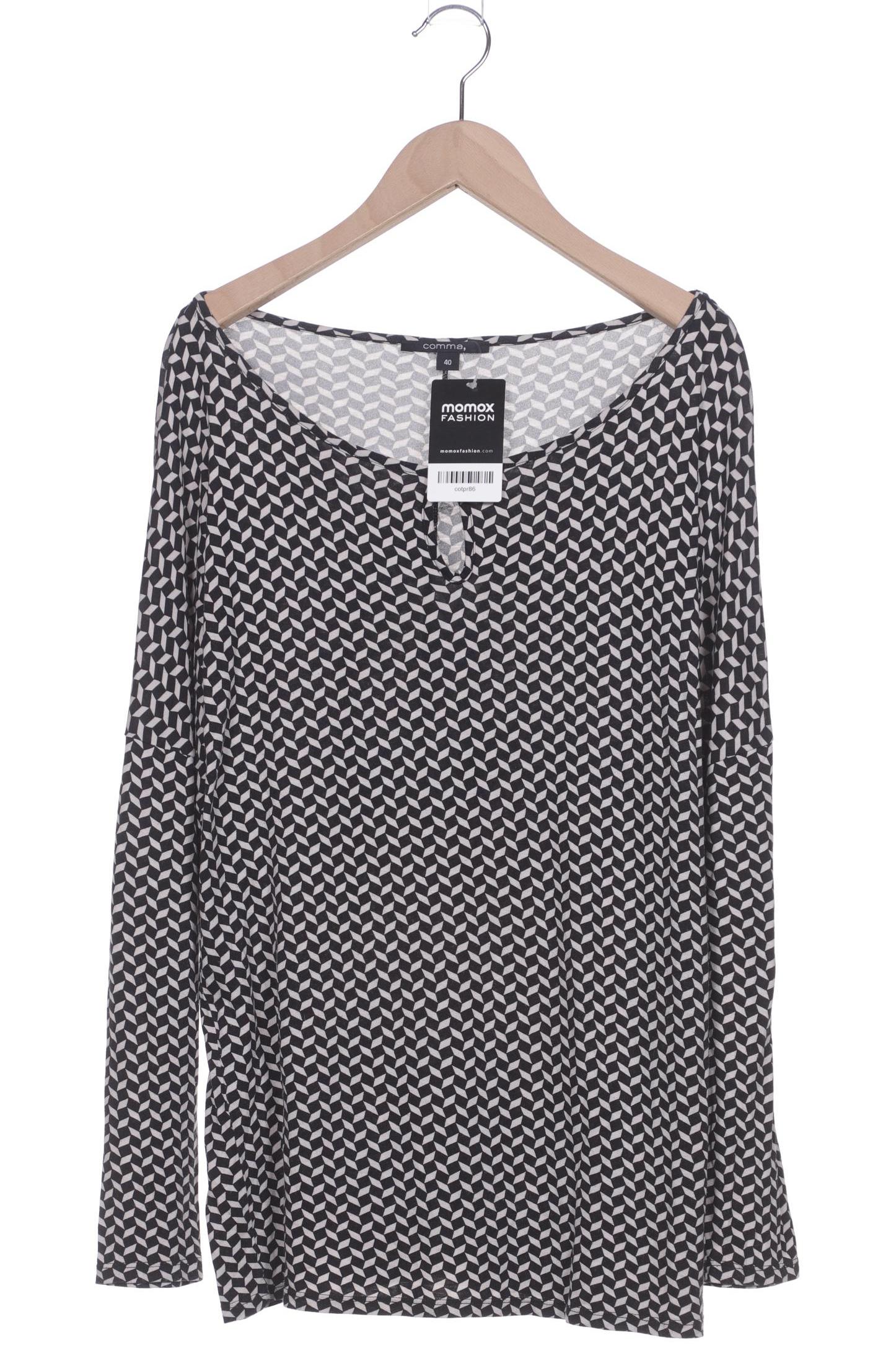 

Comma Damen Langarmshirt, schwarz, Gr. 40