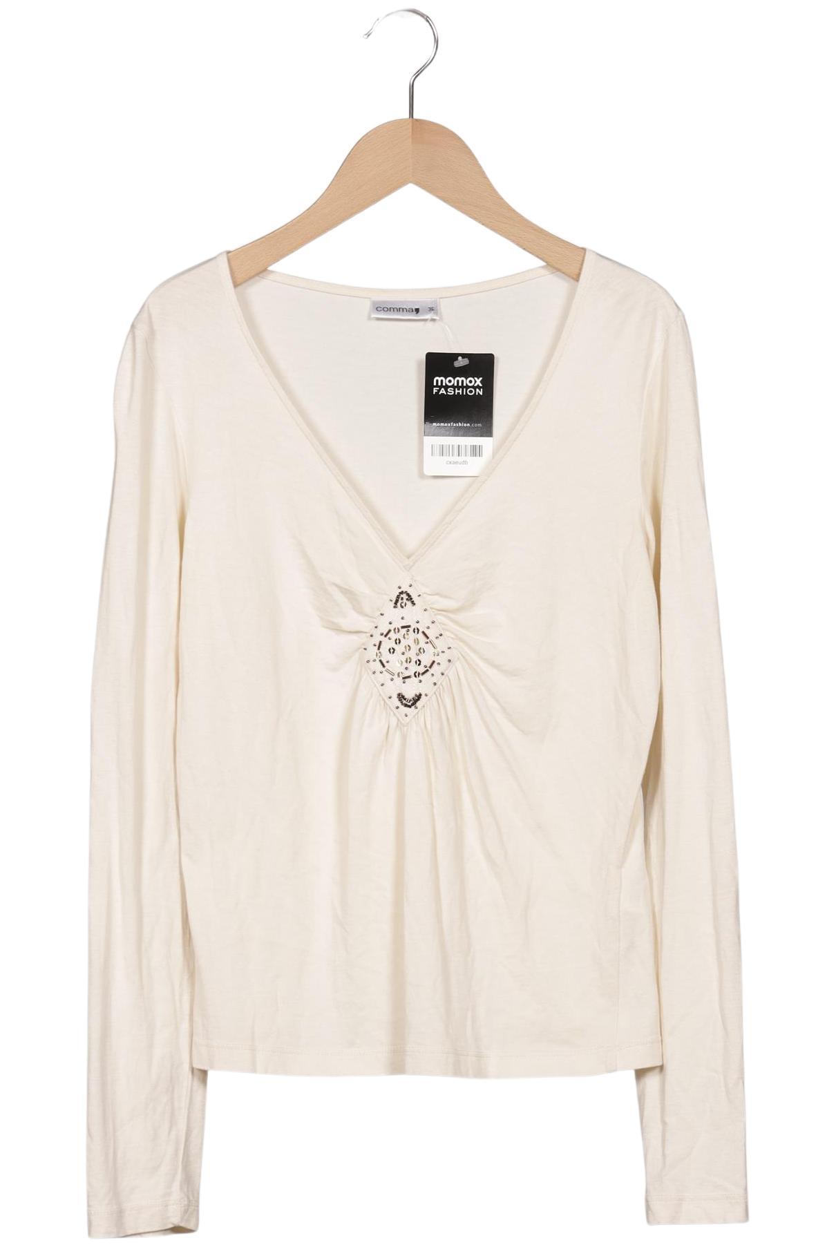 

Comma Damen Langarmshirt, cremeweiß, Gr. 36