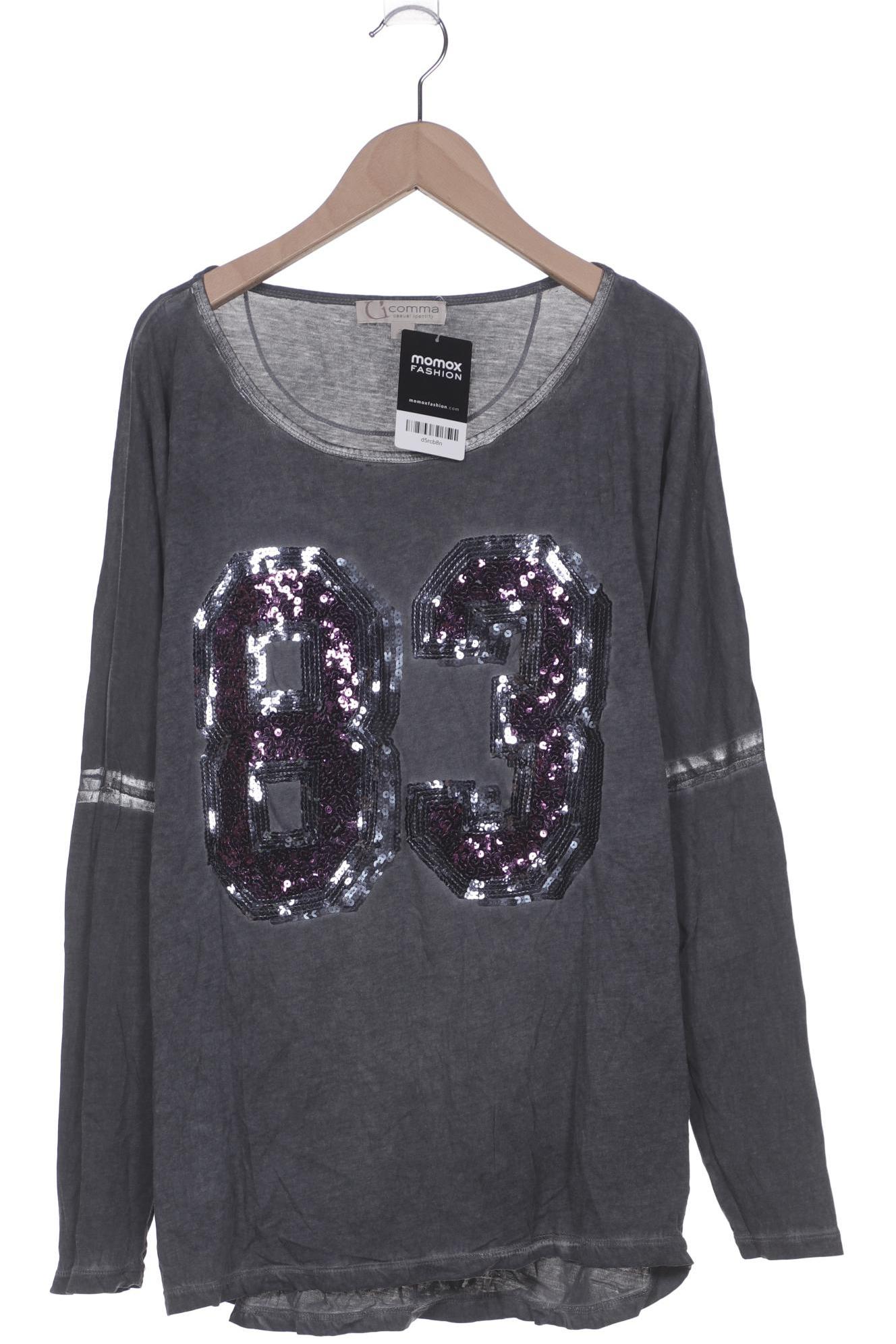 

Comma Damen Langarmshirt, grau, Gr. 34