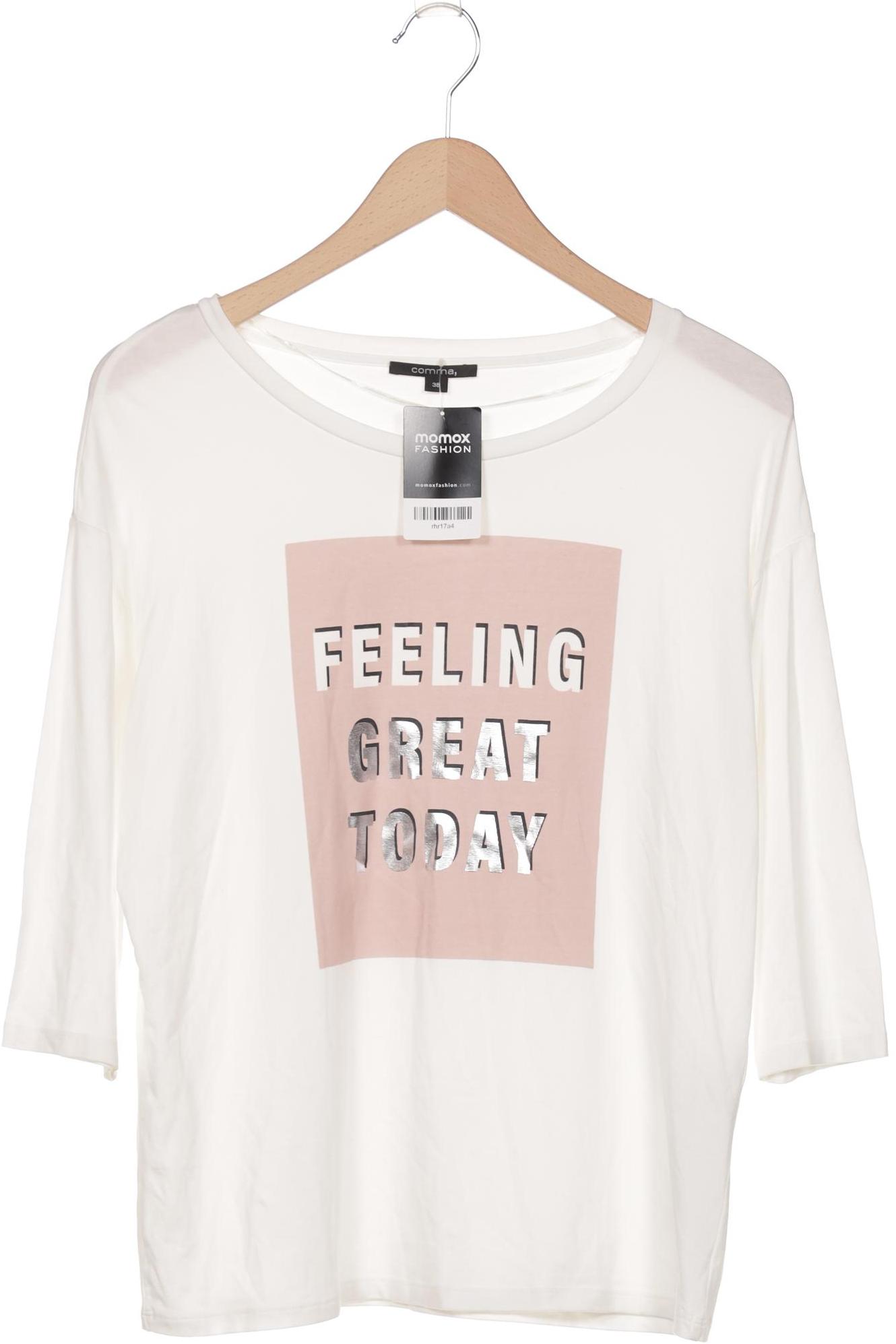 

Comma Damen Langarmshirt, weiß, Gr. 38