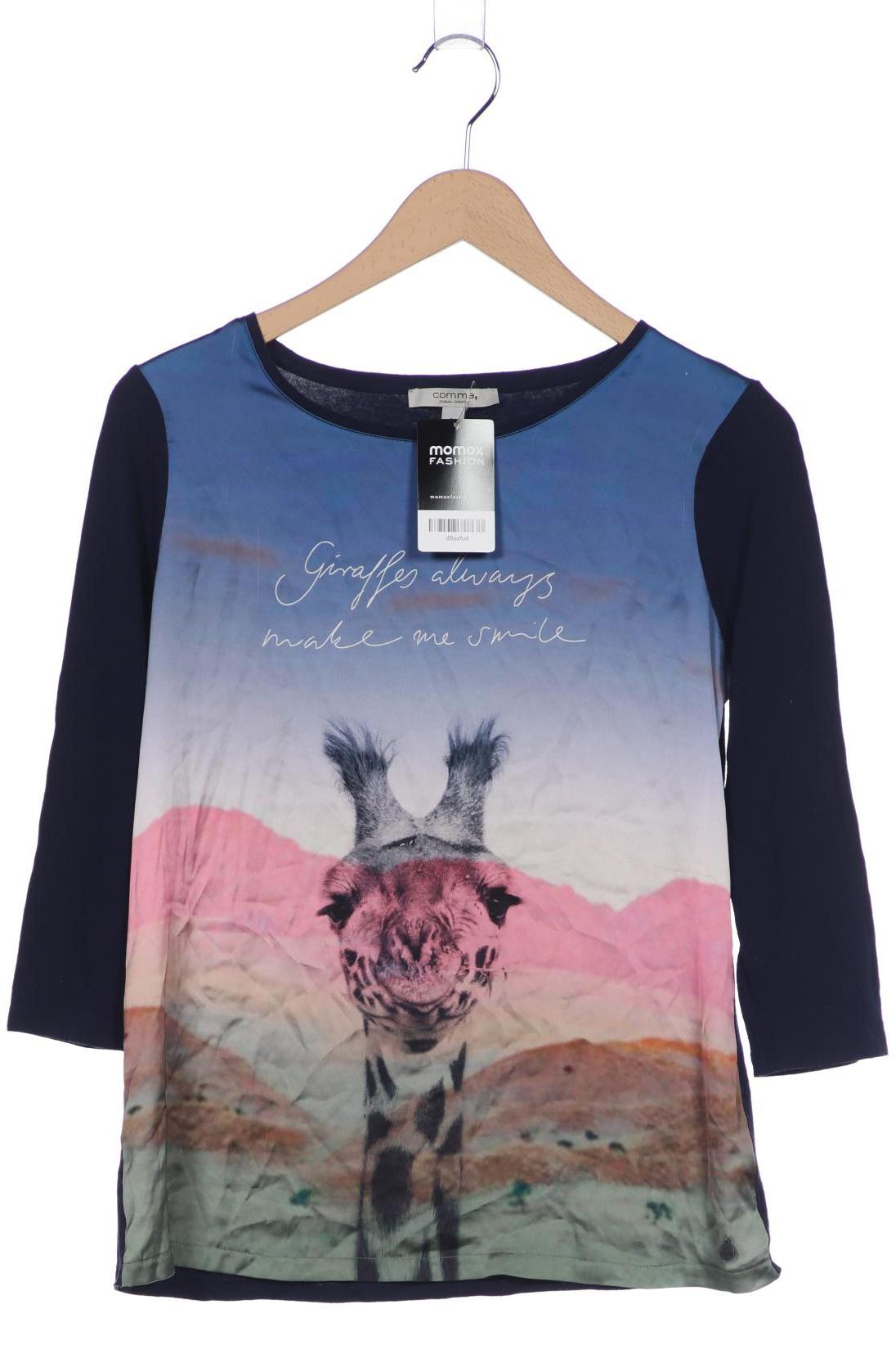 

Comma Damen Langarmshirt, marineblau, Gr. 36