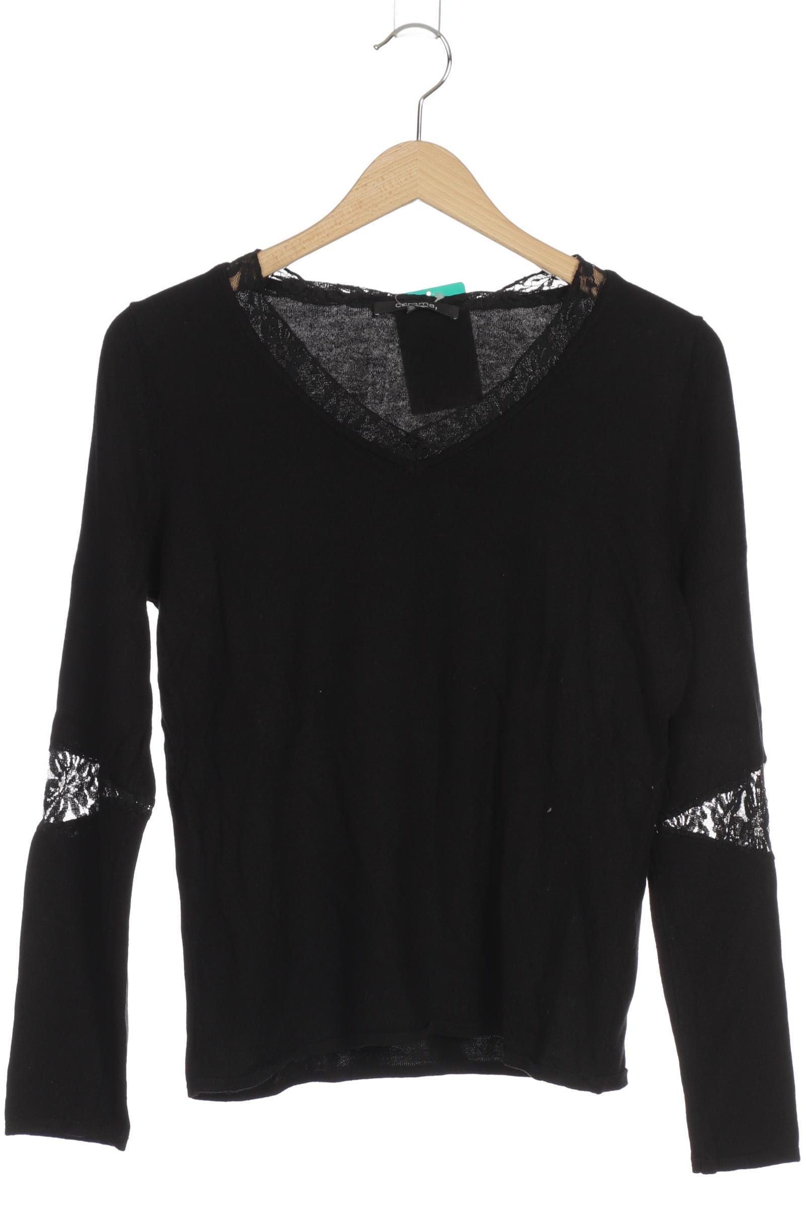 

Comma Damen Langarmshirt, schwarz, Gr. 36