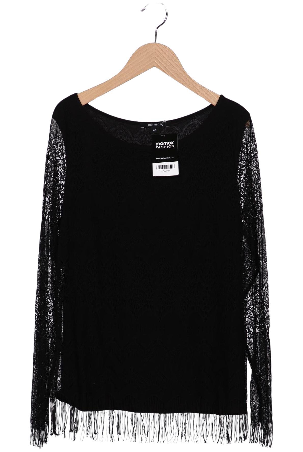 

Comma Damen Langarmshirt, schwarz, Gr. 42