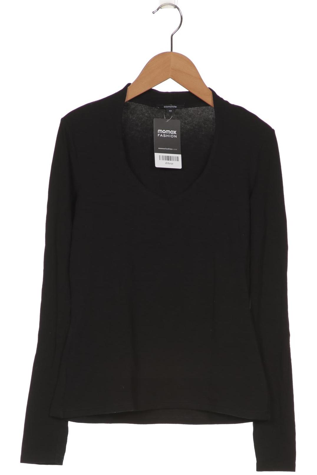 

Comma Damen Langarmshirt, schwarz, Gr. 34