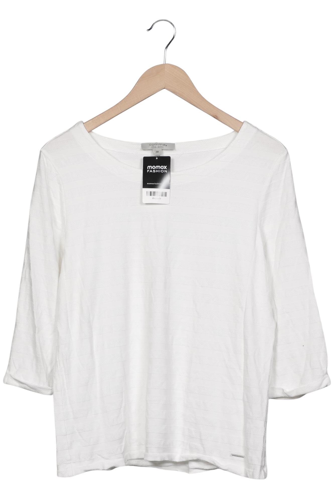 

Comma Damen Langarmshirt, weiß, Gr. 38