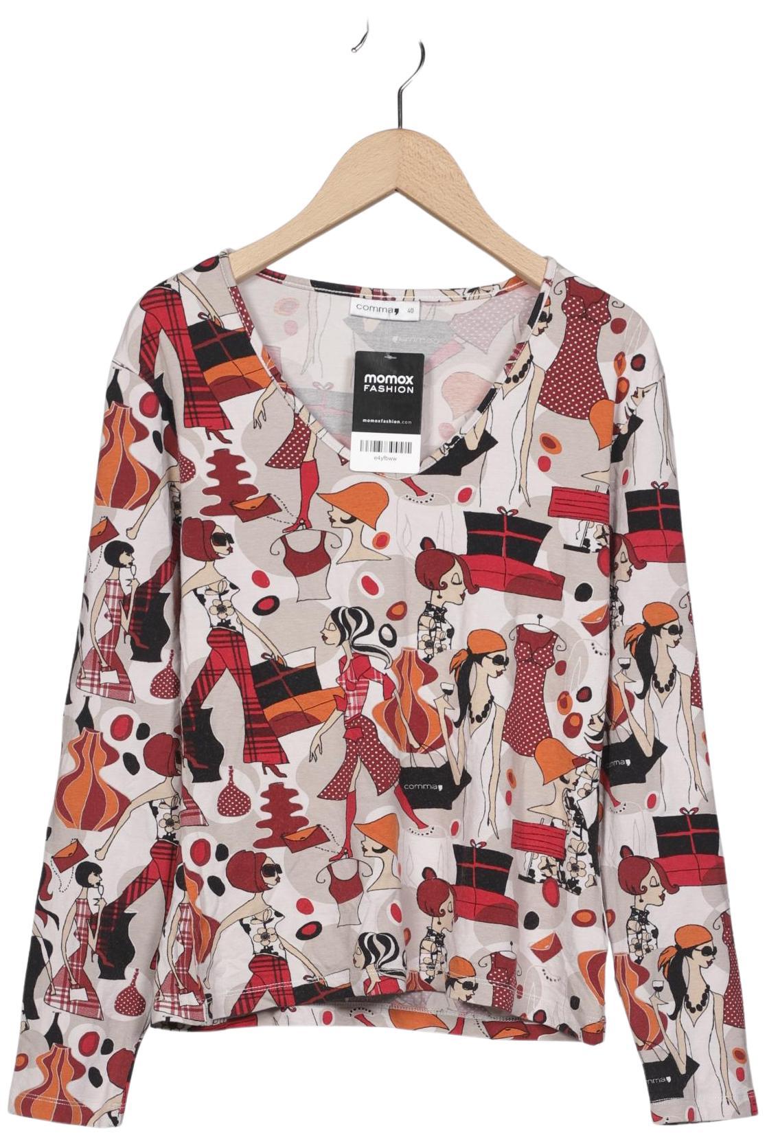 

Comma Damen Langarmshirt, mehrfarbig, Gr. 40