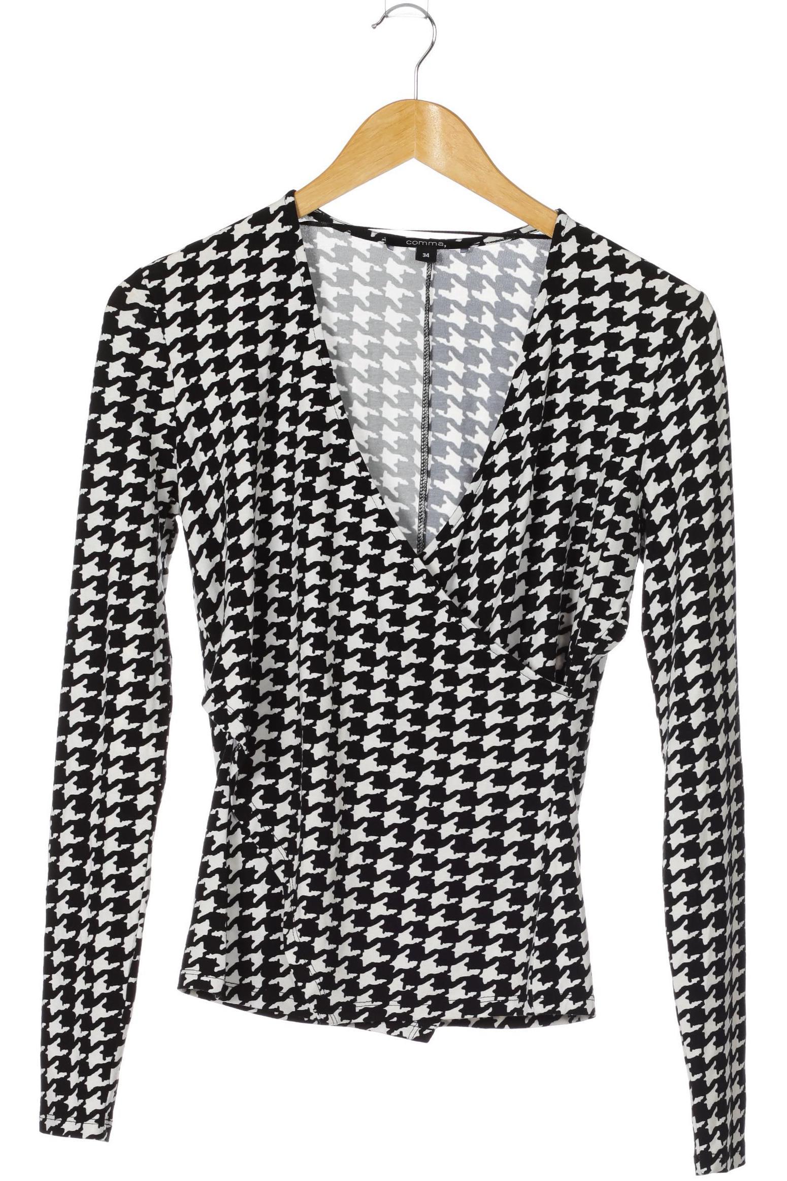 

Comma Damen Langarmshirt, schwarz, Gr. 34