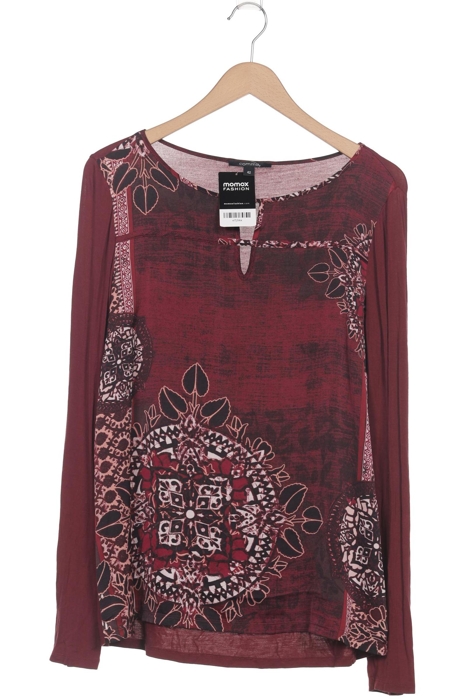 

Comma Damen Langarmshirt, bordeaux, Gr. 42