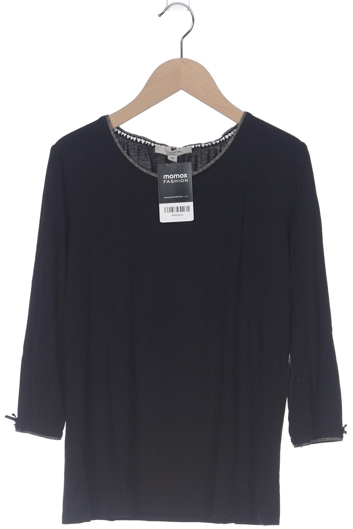

Comma Damen Langarmshirt, schwarz, Gr. 34