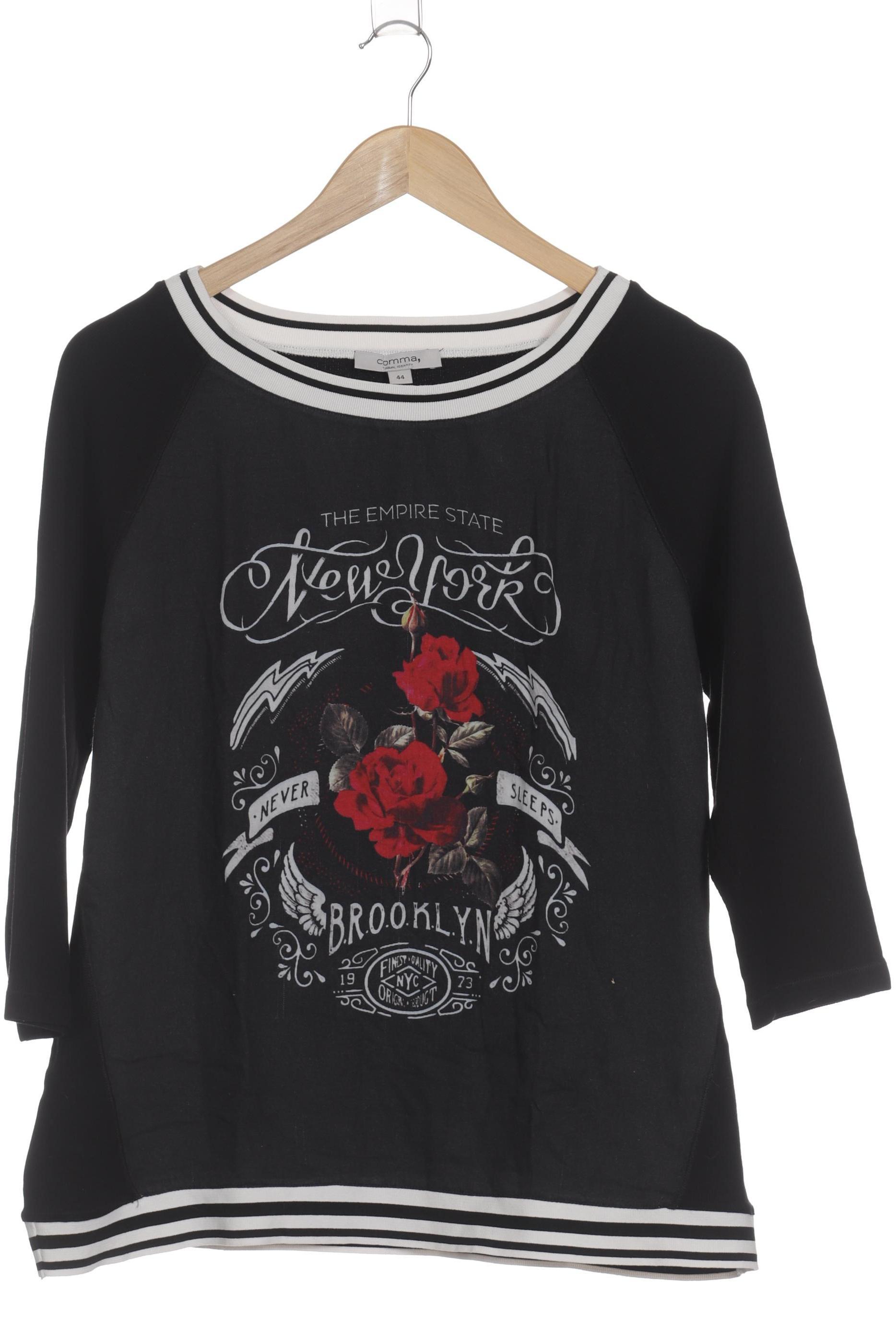 

Comma Damen Langarmshirt, schwarz, Gr. 44