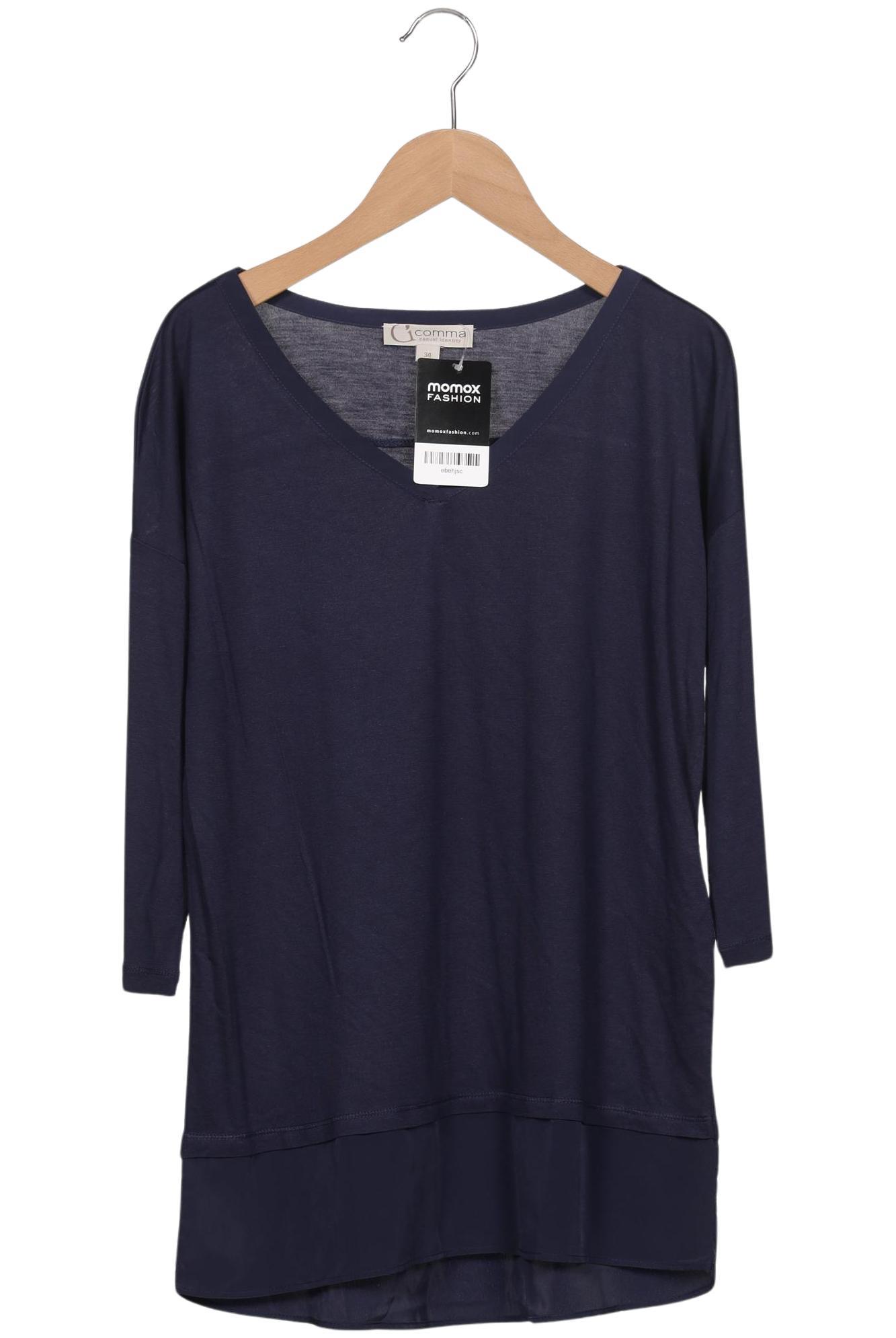 

Comma Damen Langarmshirt, marineblau, Gr. 34