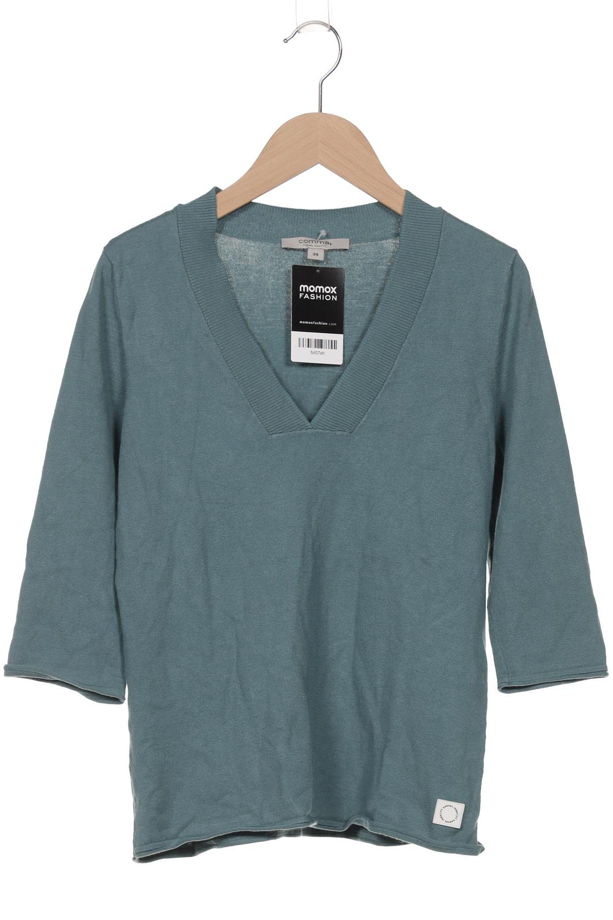 

Comma Damen Langarmshirt, türkis, Gr. 34