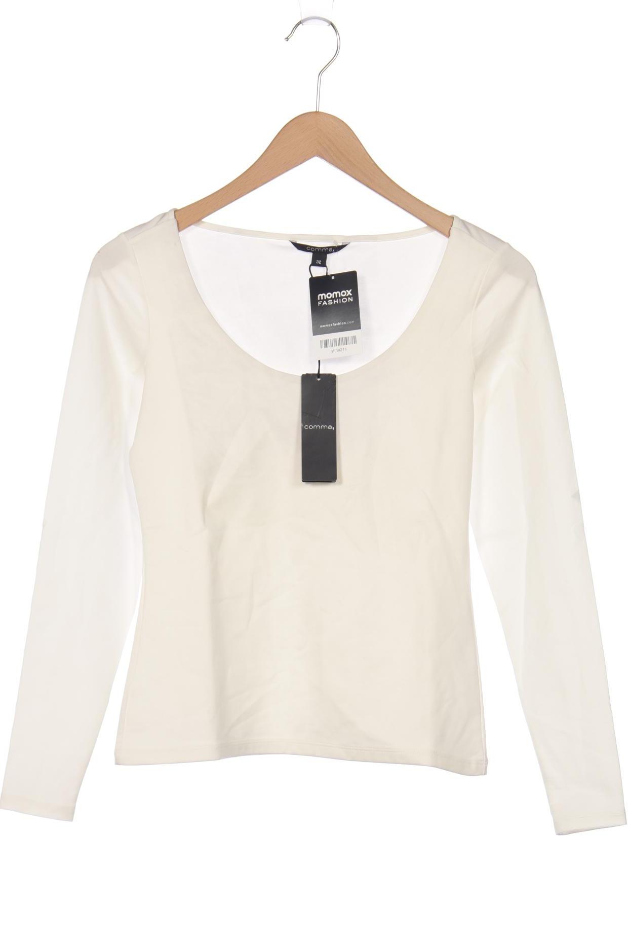 

Comma Damen Langarmshirt, weiß, Gr. 32