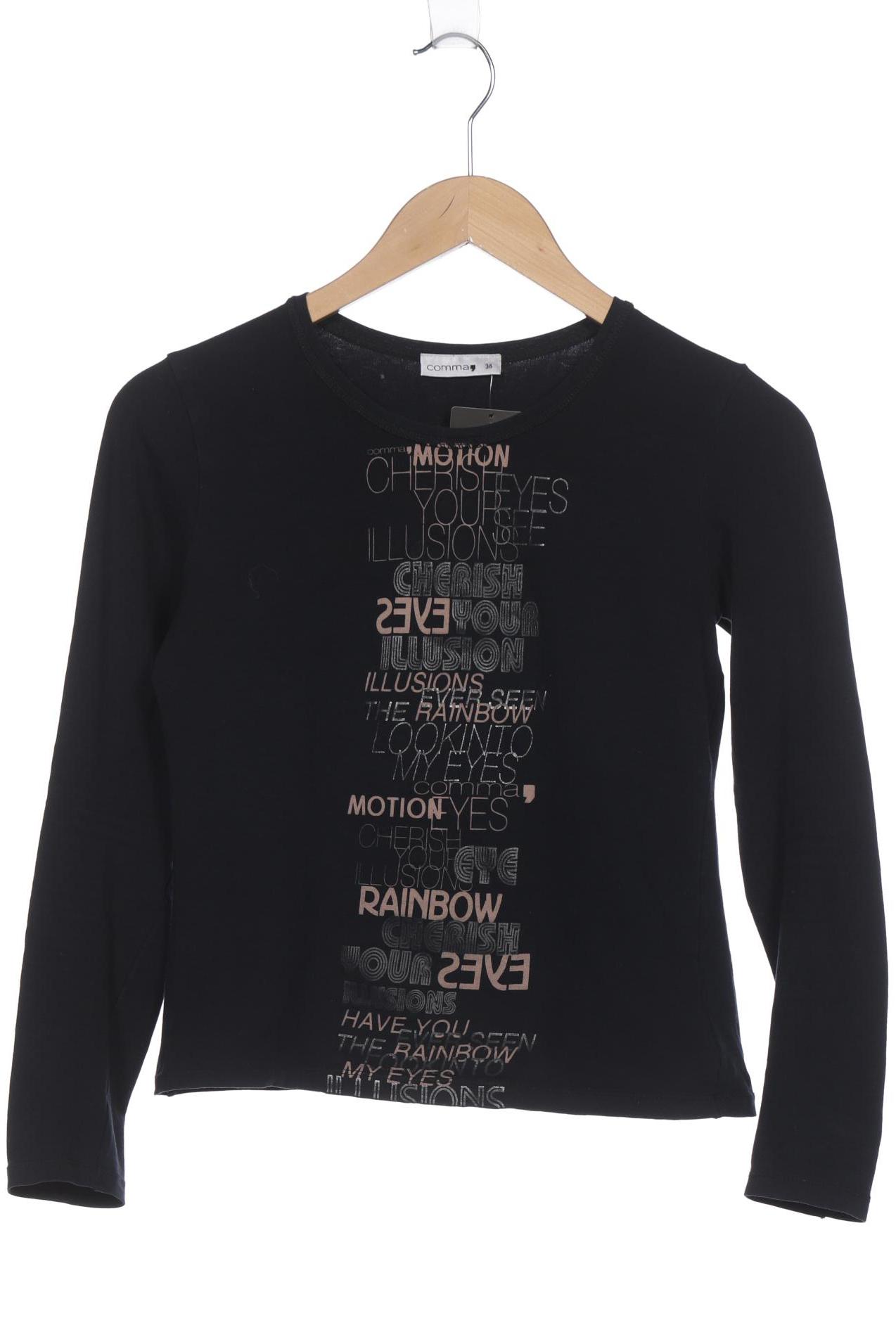 

Comma Damen Langarmshirt, marineblau, Gr. 36