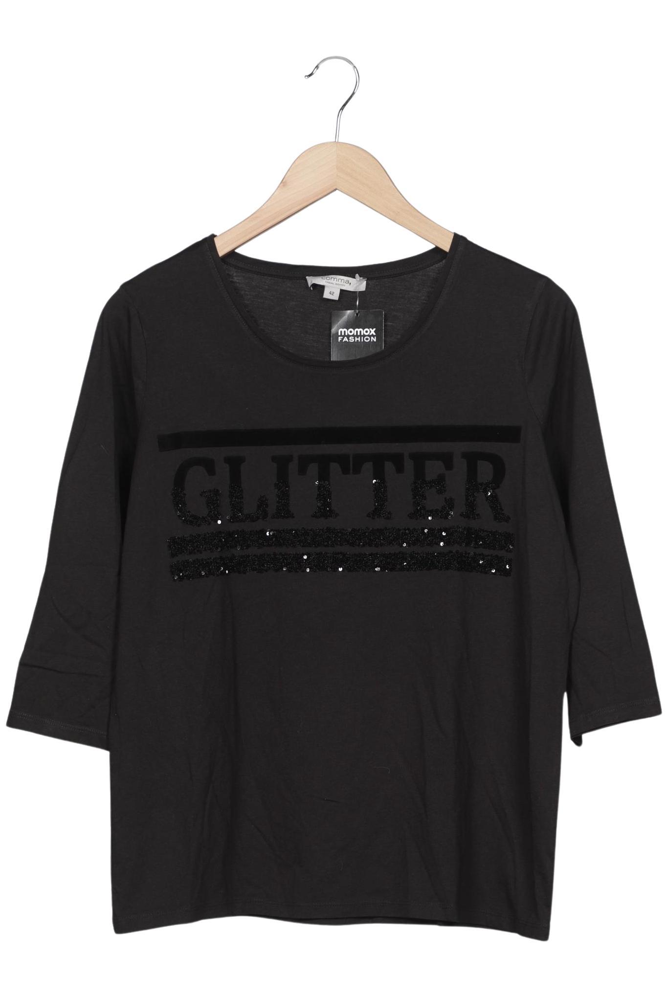 

Comma Damen Langarmshirt, schwarz, Gr. 42