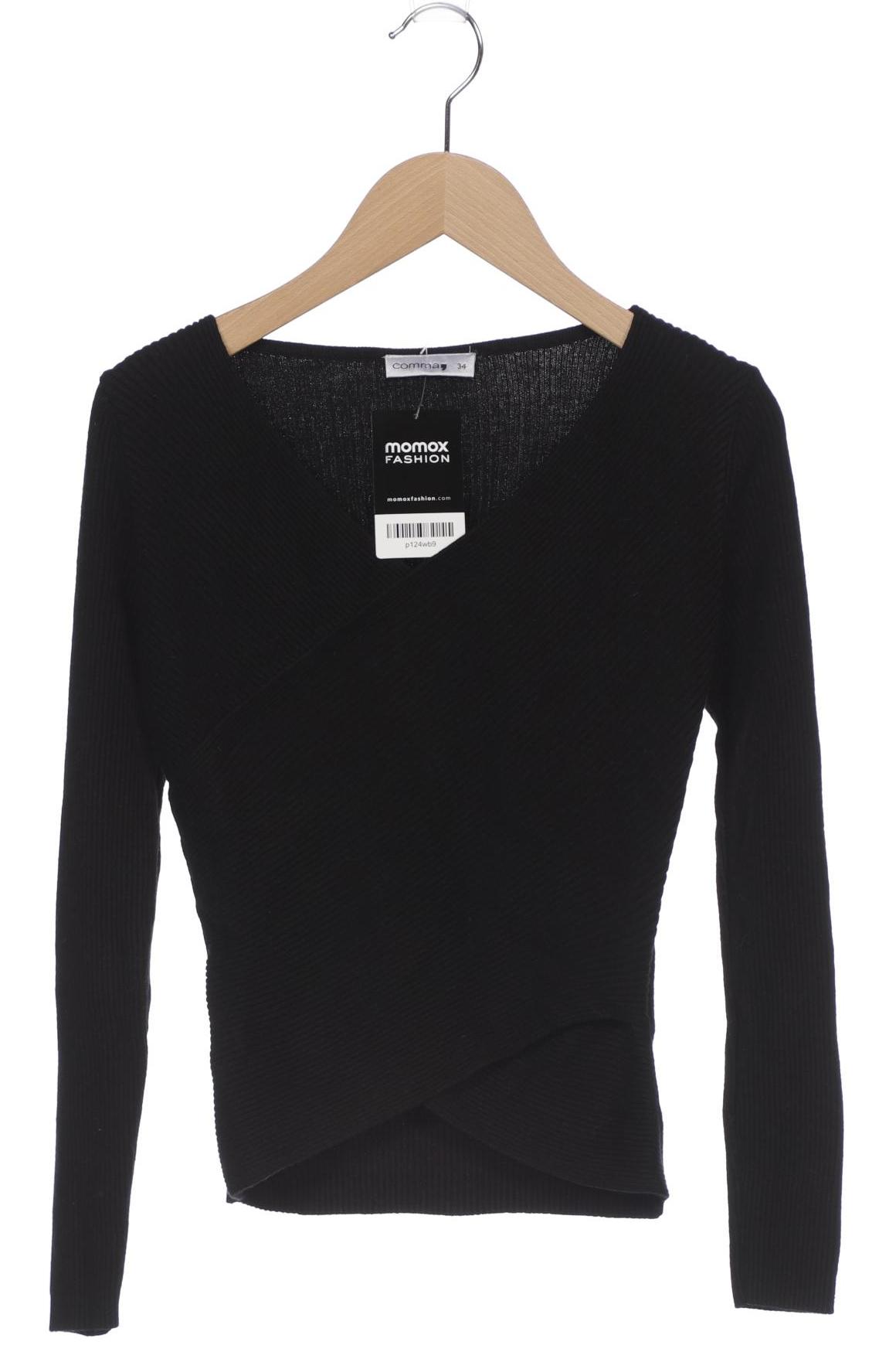 

Comma Damen Langarmshirt, schwarz, Gr. 34